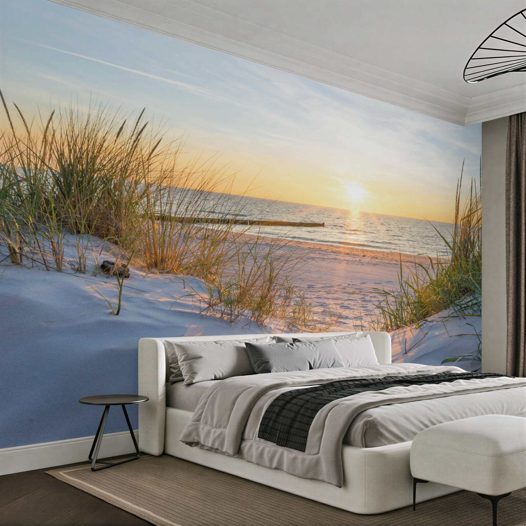 Fototapeta Fototapetaa zachód słońca na plaży?v23