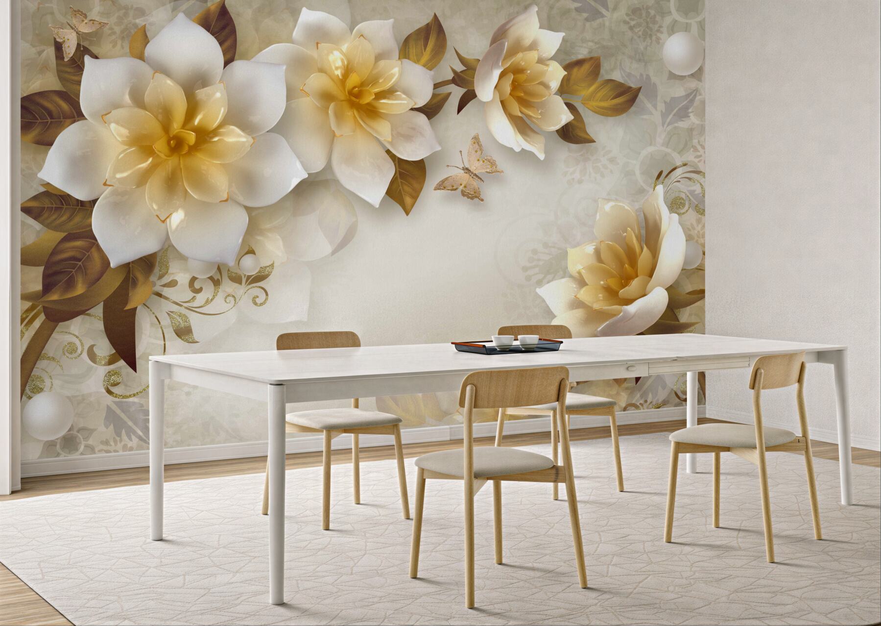 Fototapeta PORCELANOWE KWIATY?v23