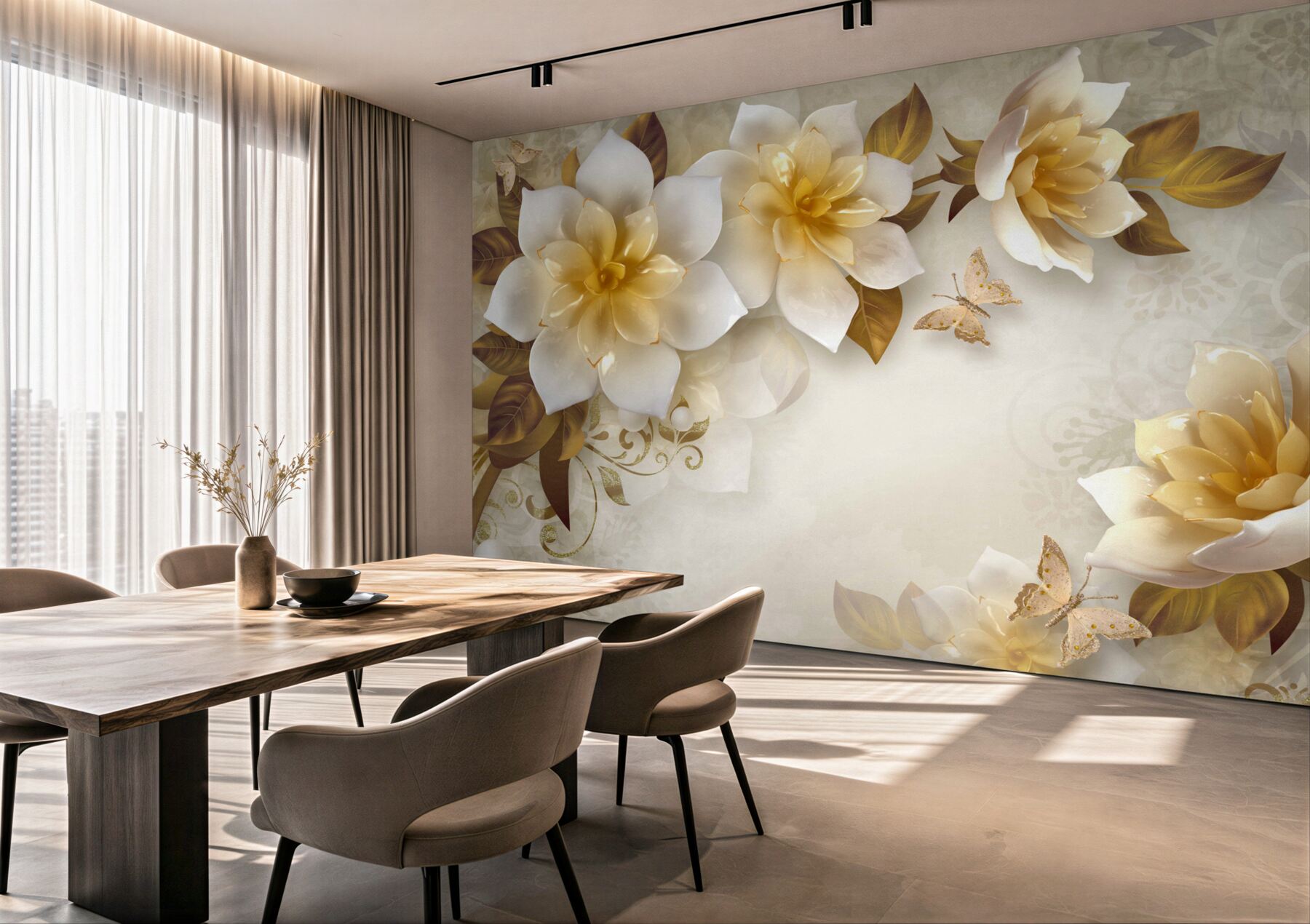 Fototapeta PORCELANOWE KWIATY?v23