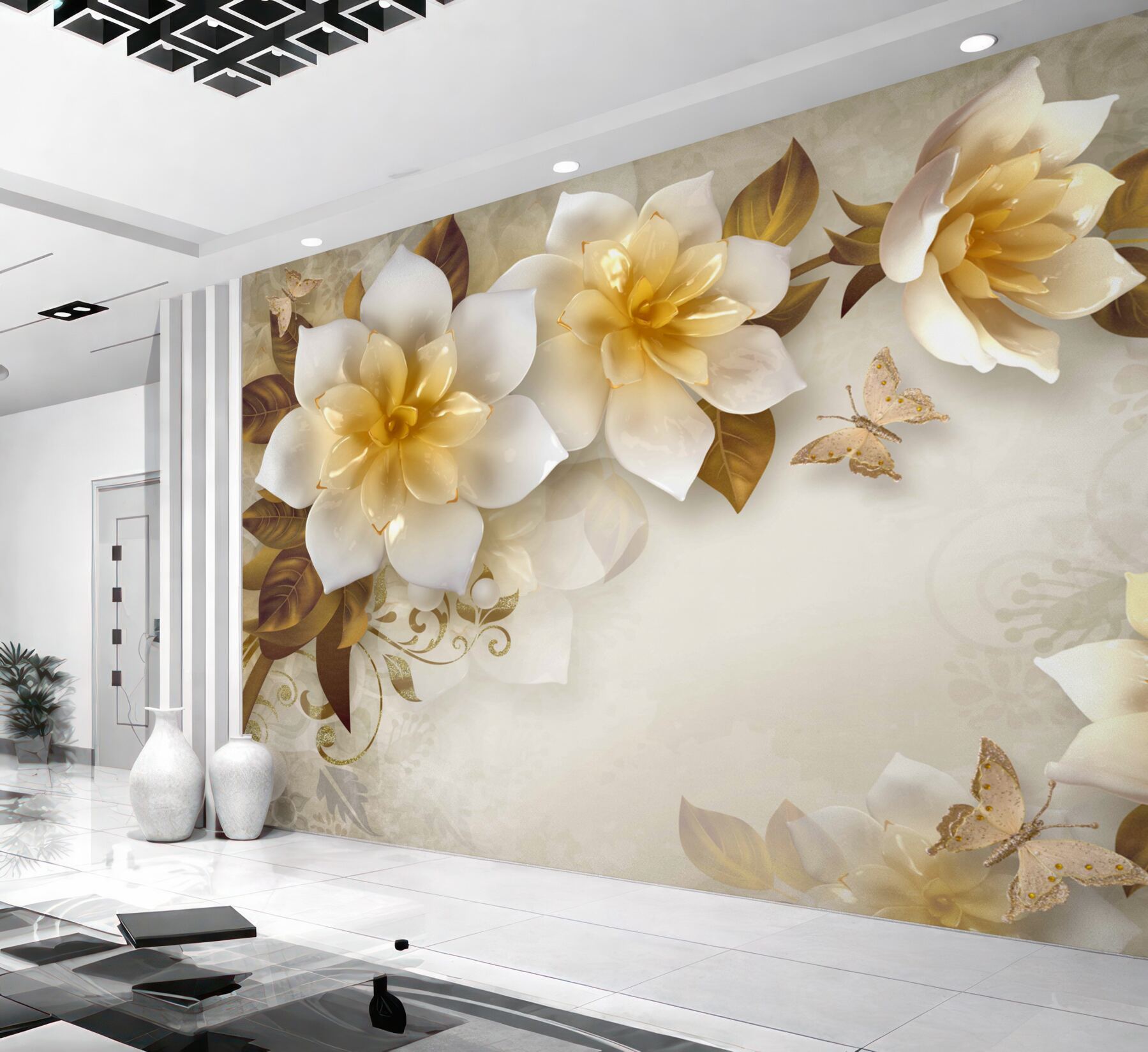 Fototapeta PORCELANOWE KWIATY?v23
