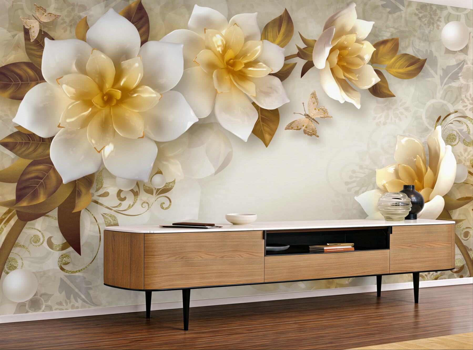 Fototapeta PORCELANOWE KWIATY?v23