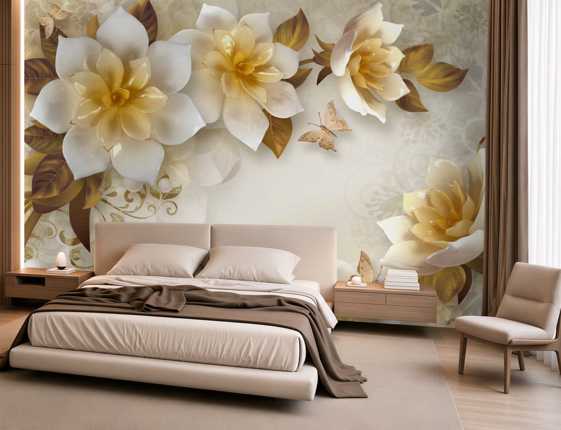 Fototapeta PORCELANOWE KWIATY