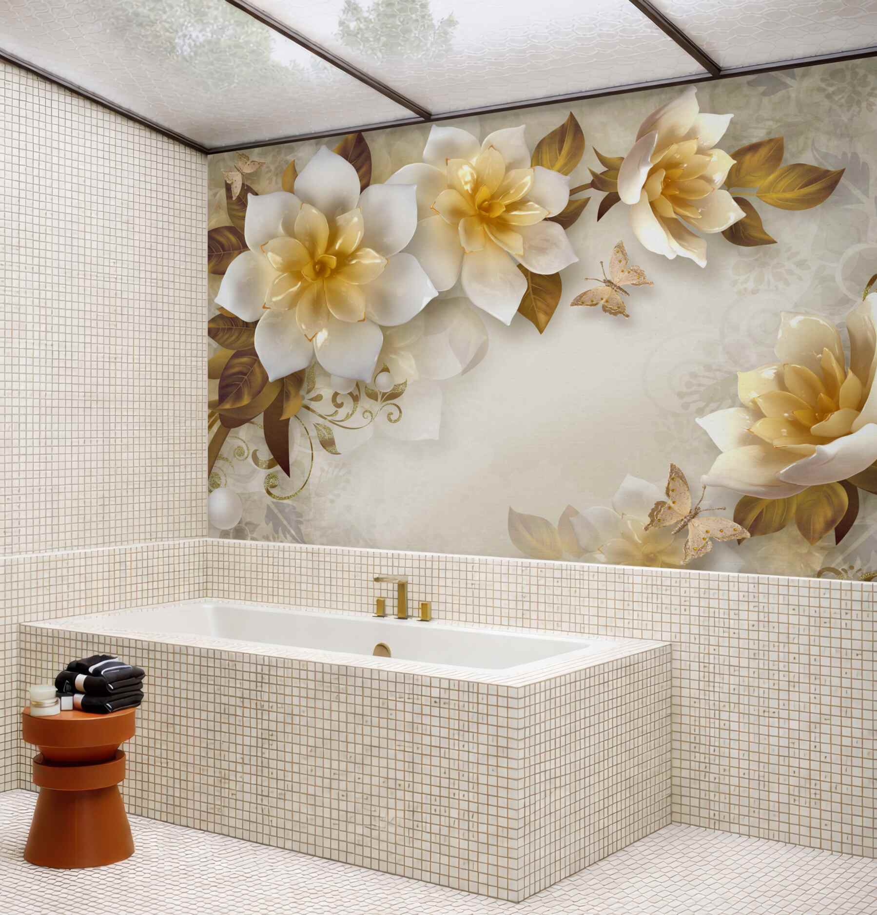 Fototapeta PORCELANOWE KWIATY?v23