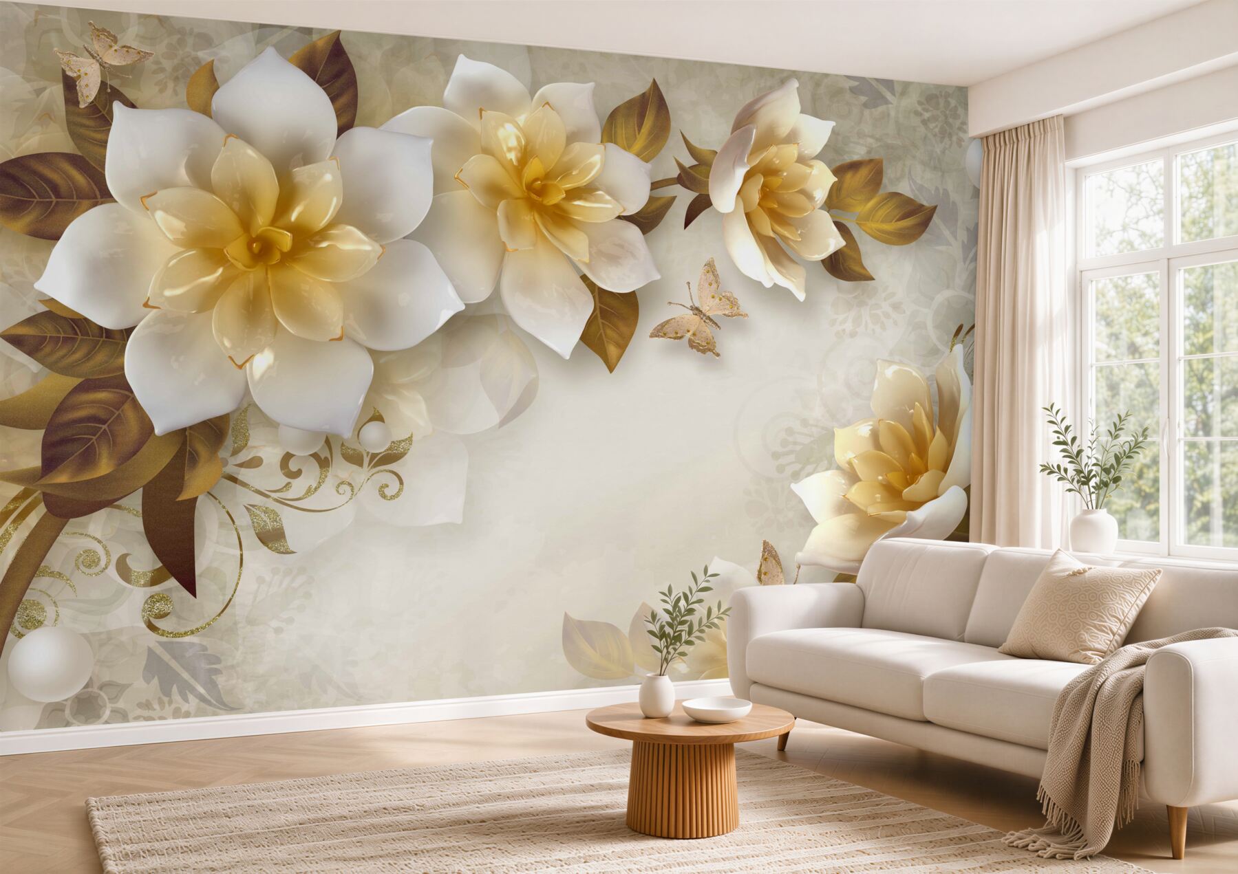 Fototapeta PORCELANOWE KWIATY?v23