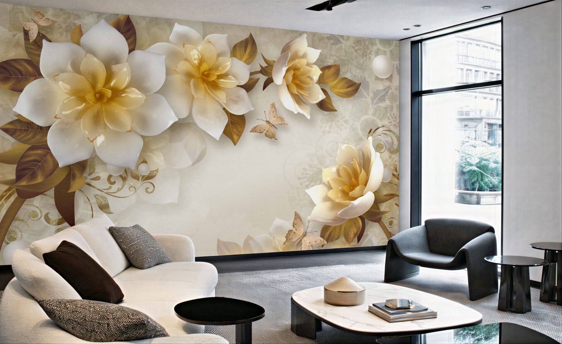 Fototapeta PORCELANOWE KWIATY?v23