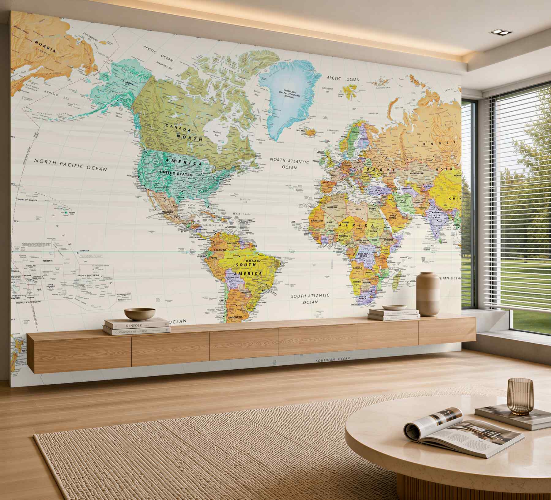 Fototapeta Mapa świata na jasnym tle?v23