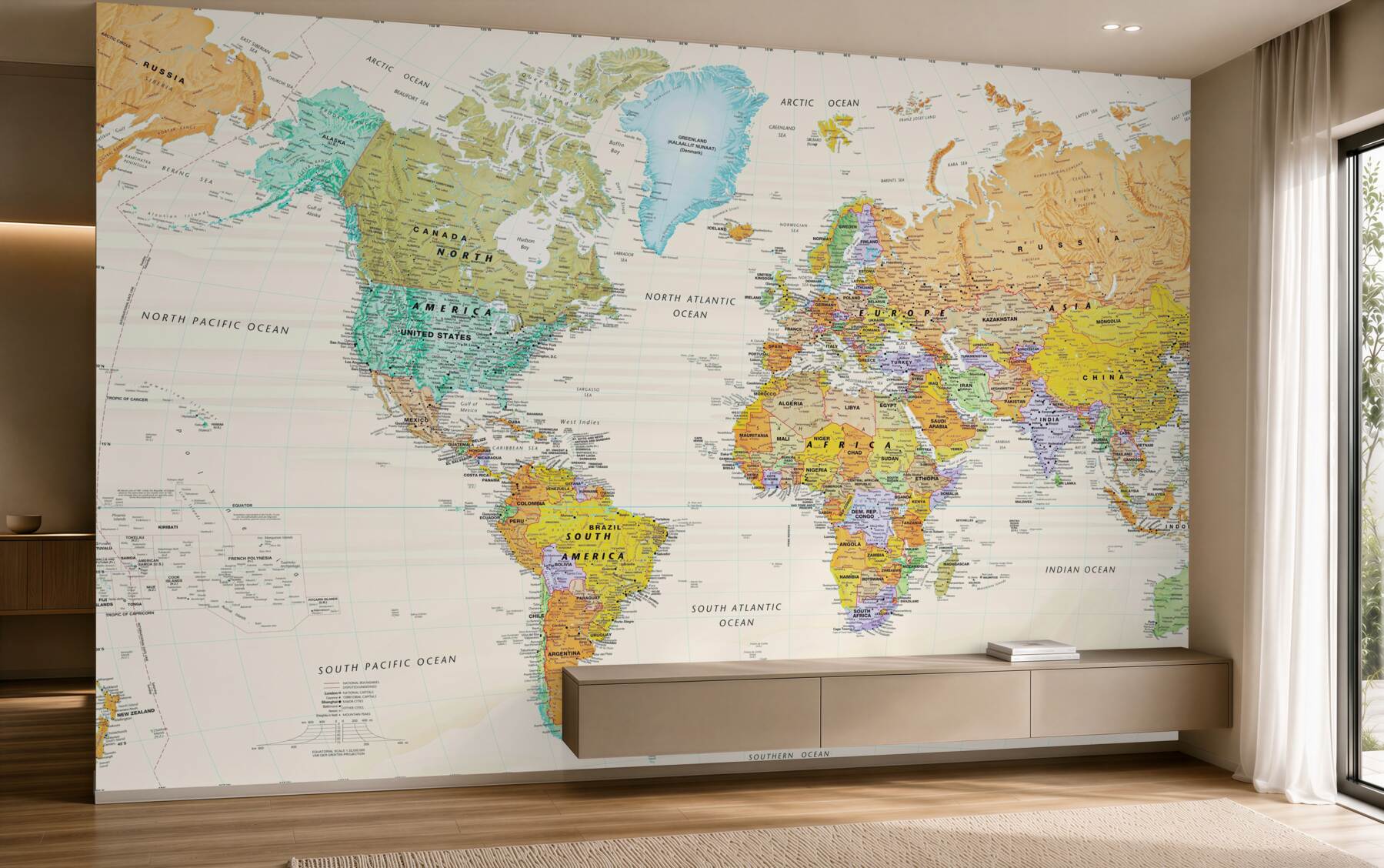 Fototapeta Mapa świata na jasnym tle?v23