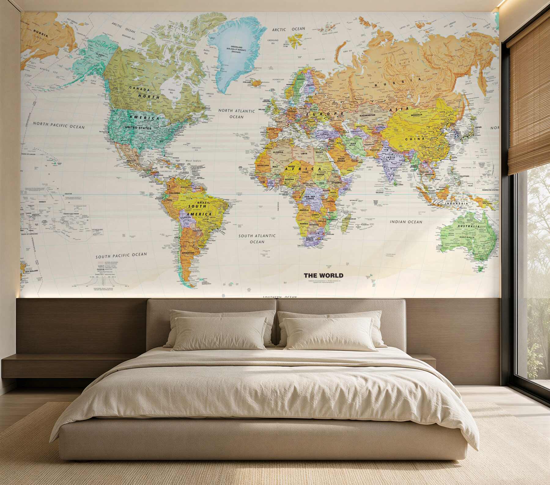 Fototapeta Mapa świata na jasnym tle?v23