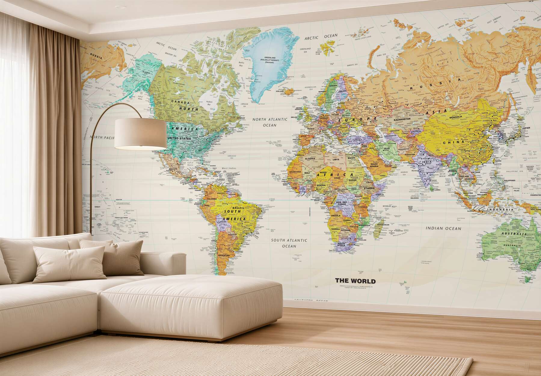 Fototapeta Mapa świata na jasnym tle?v23