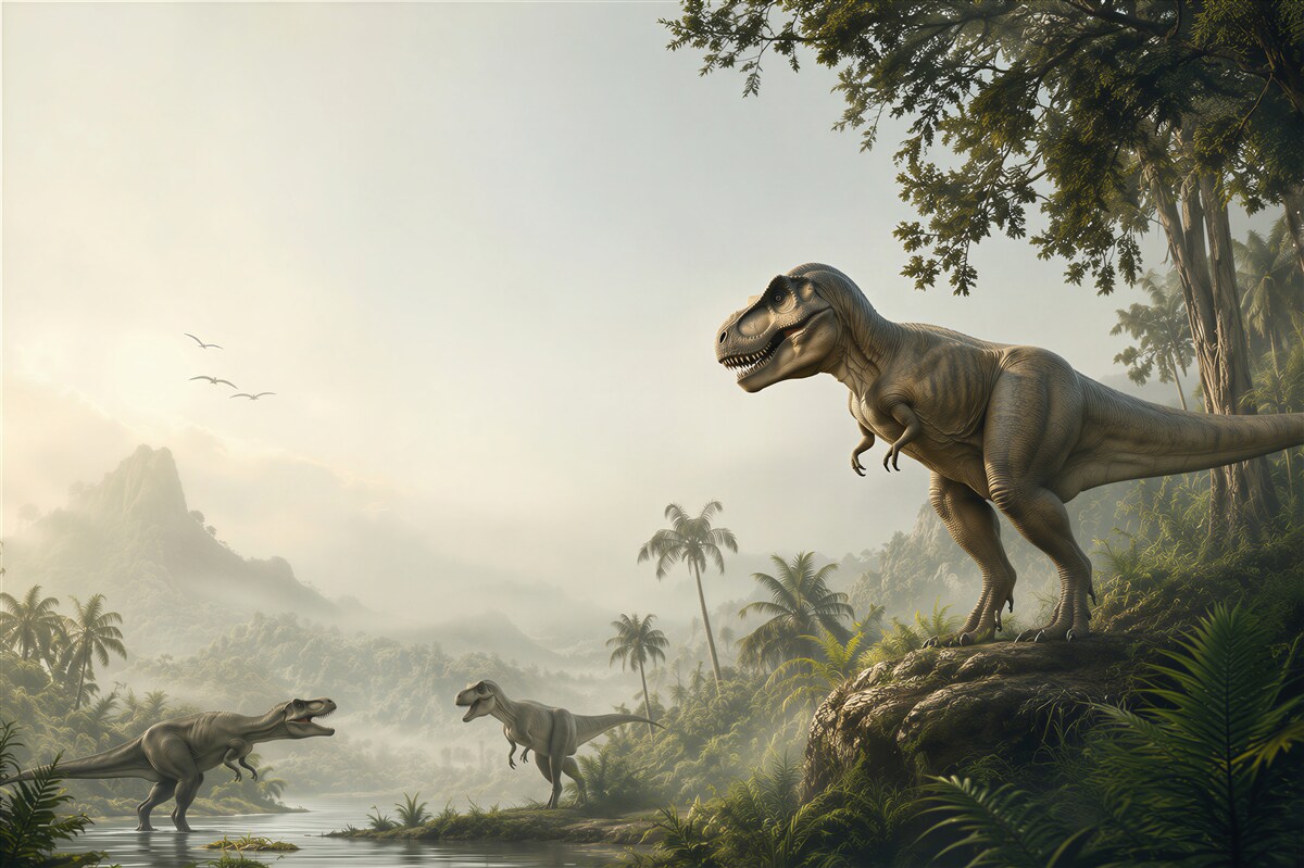 Fototapeta Dinozaur, wygaśnięcie i velociraptor