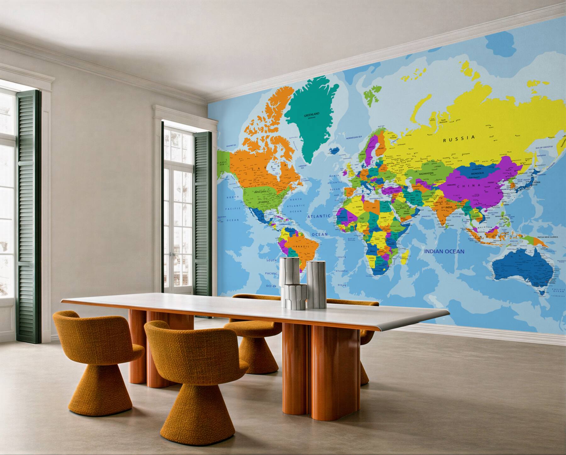 Fototapeta mapa świata w kolorze?v23