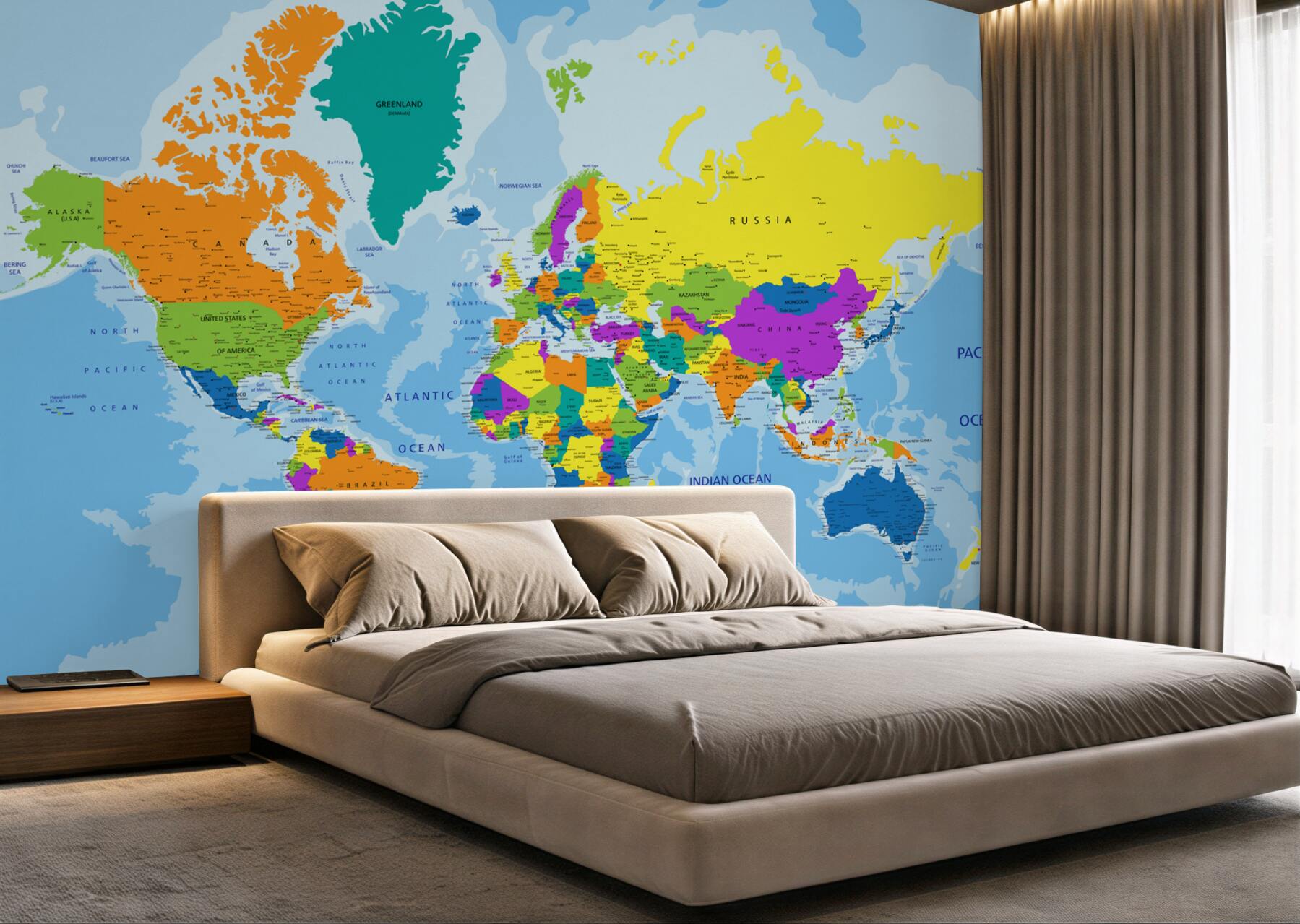 Fototapeta mapa świata w kolorze?v23