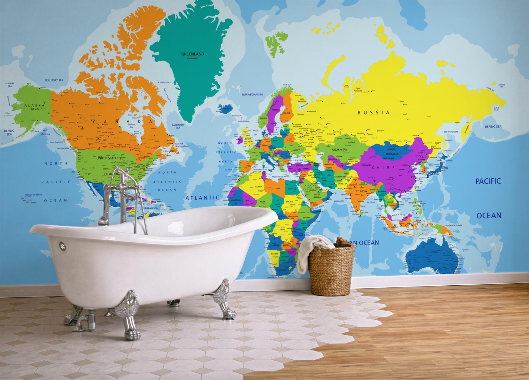 Fototapeta mapa świata w kolorze?v23