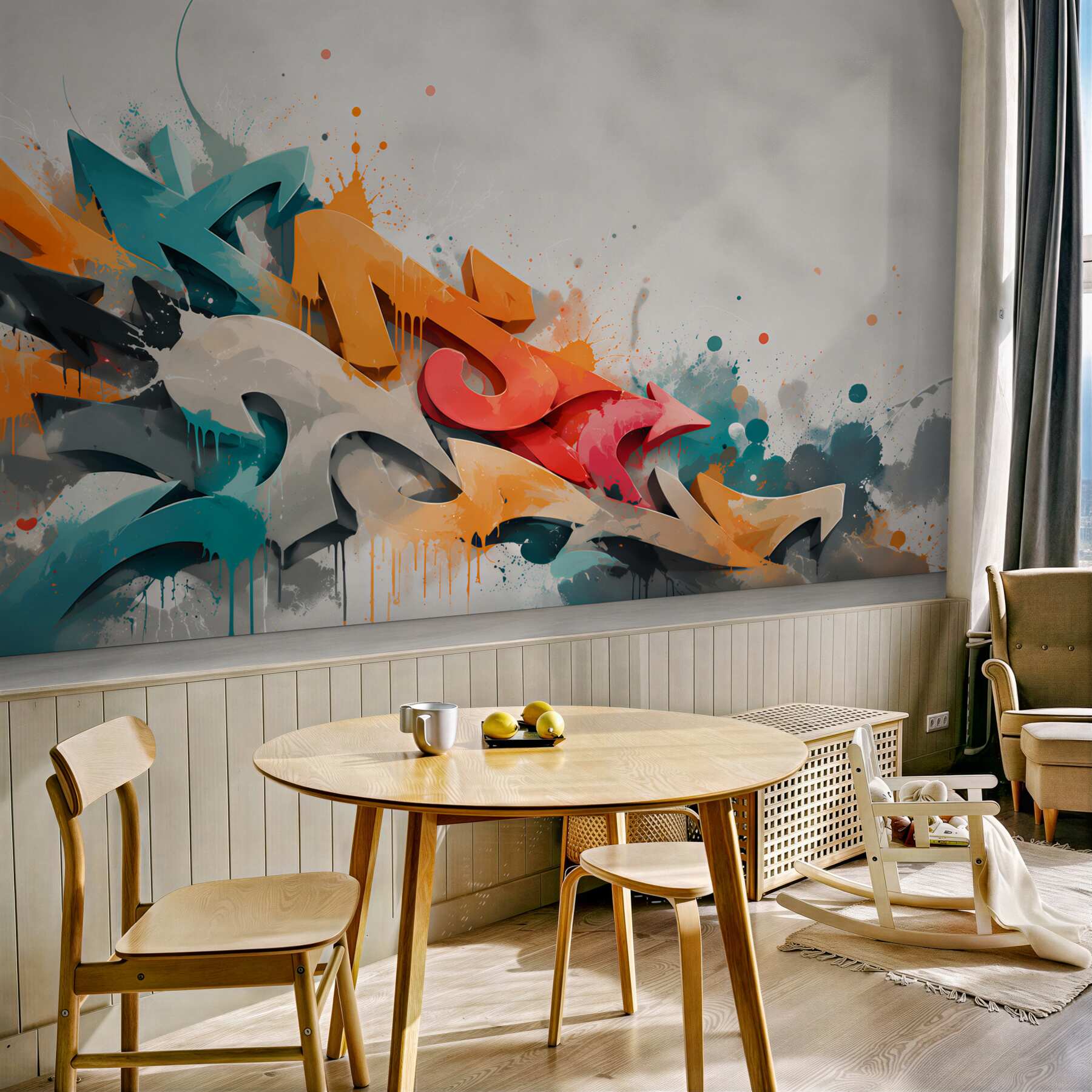 Fototapeta ściana pomalowana graffiti?v23
