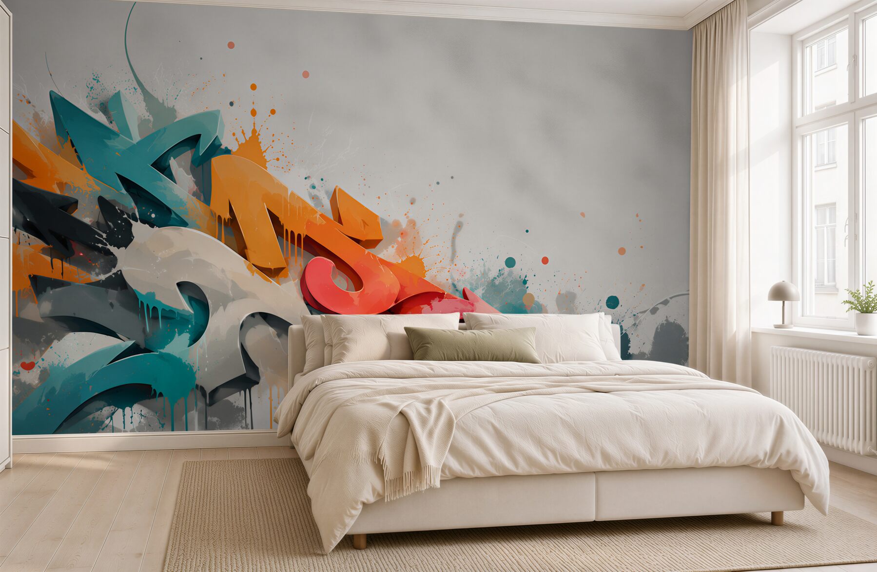 Fototapeta ściana pomalowana graffiti?v23