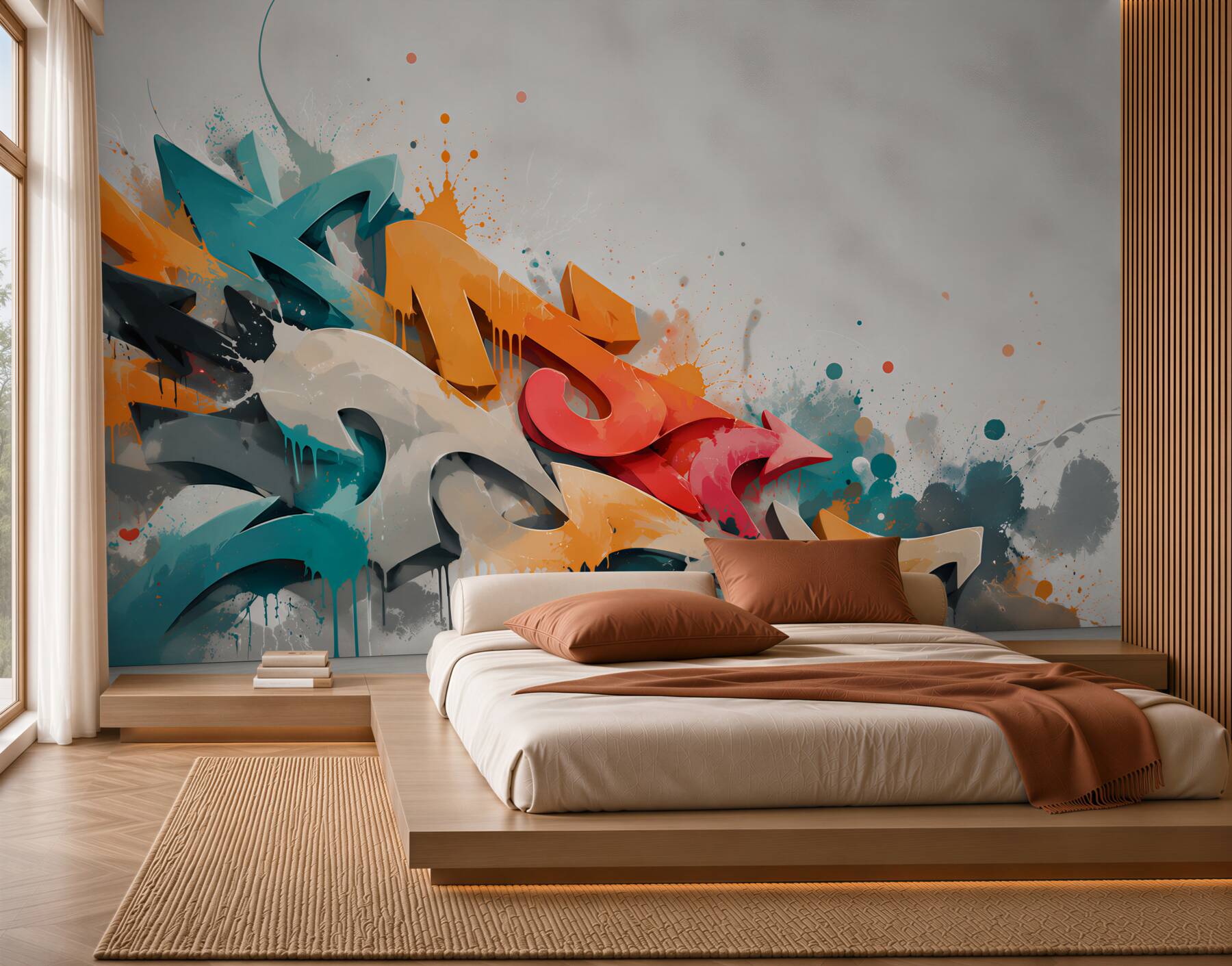 Fototapeta ściana pomalowana graffiti?v23