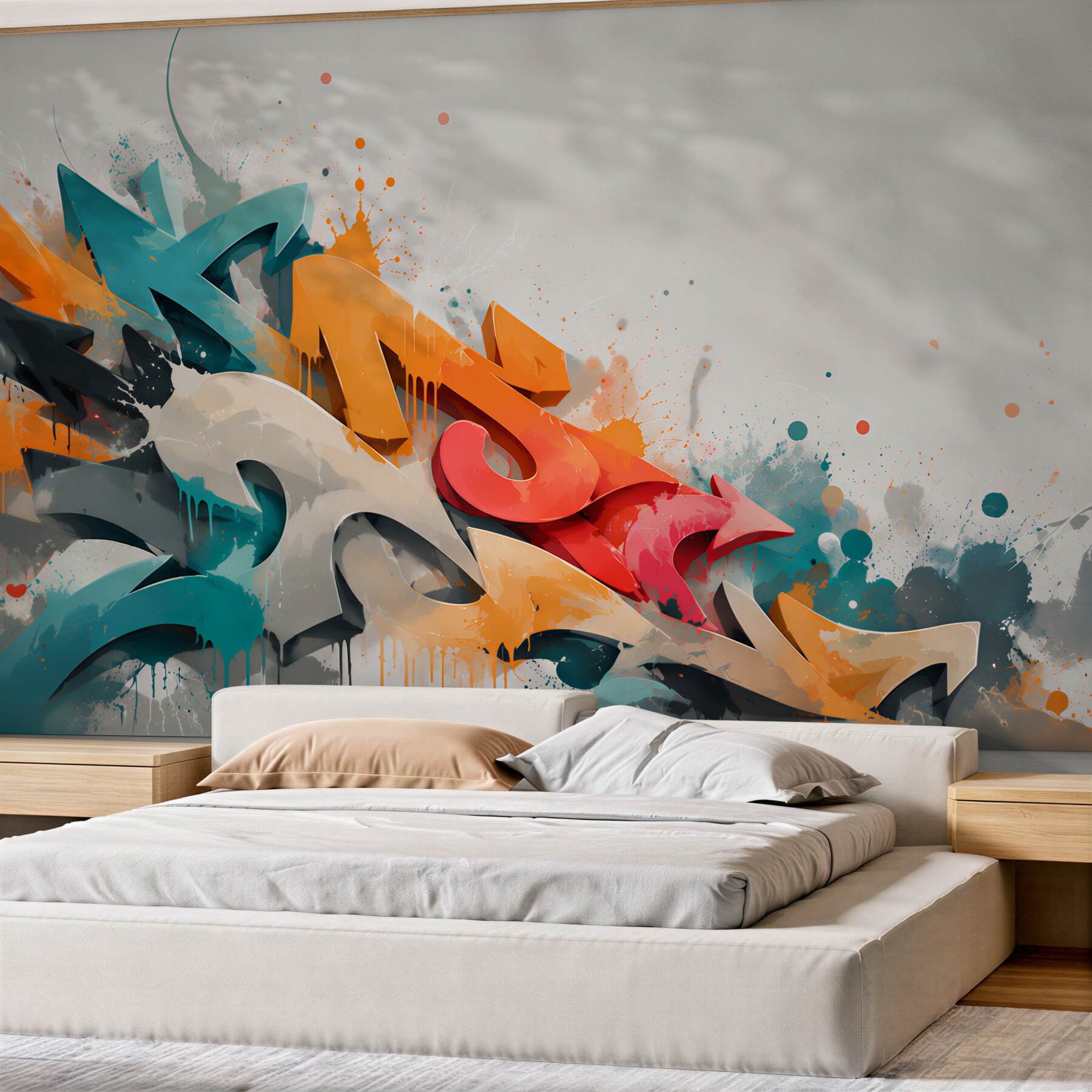 Fototapeta ściana pomalowana graffiti?v23