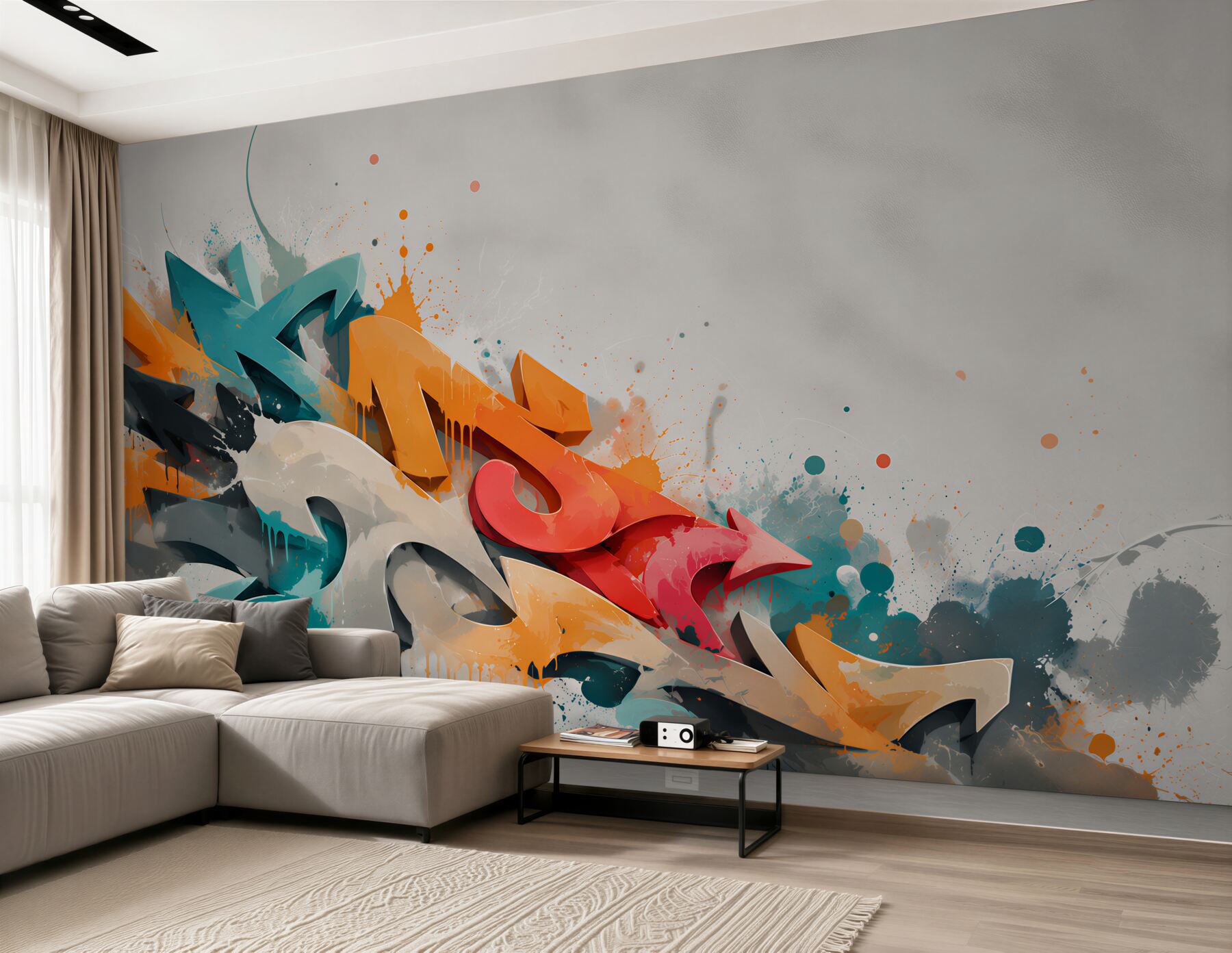 Fototapeta ściana pomalowana graffiti?v23