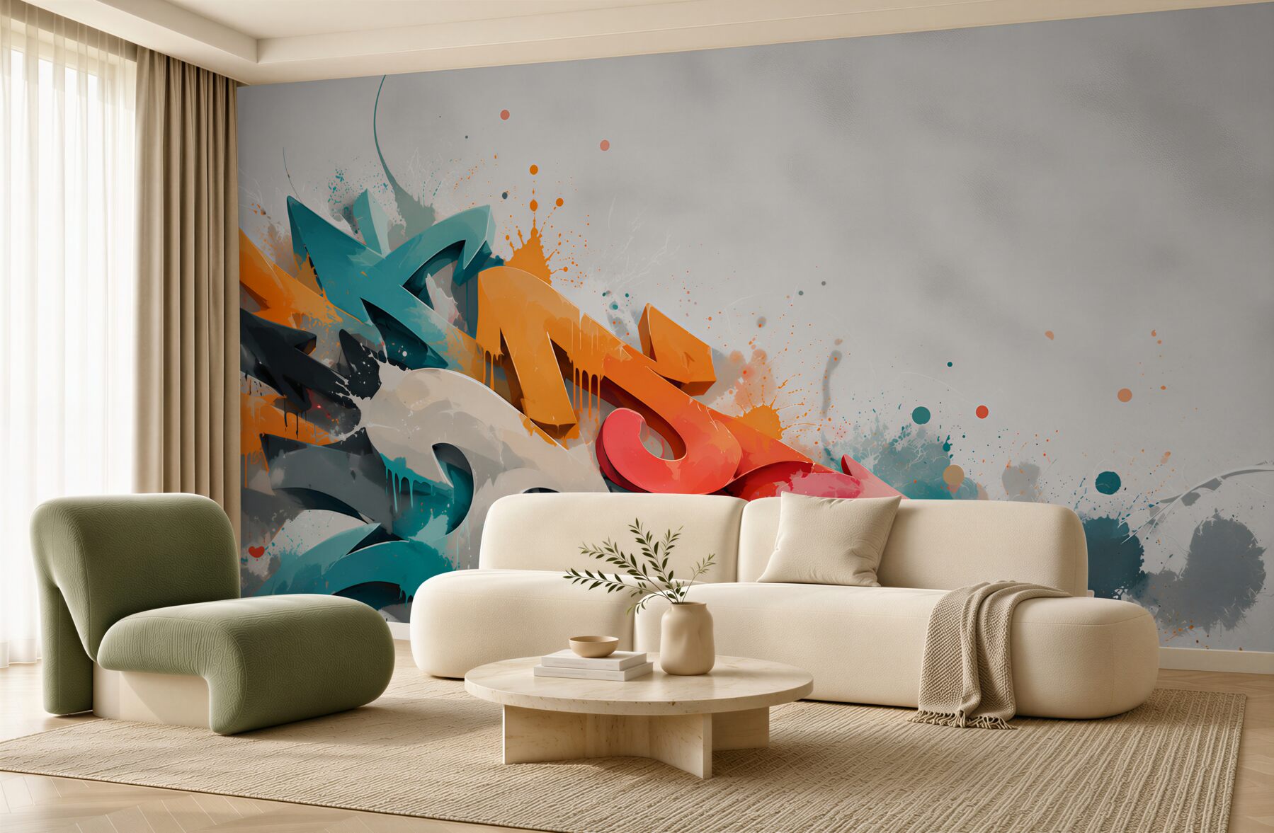 Fototapeta ściana pomalowana graffiti?v23