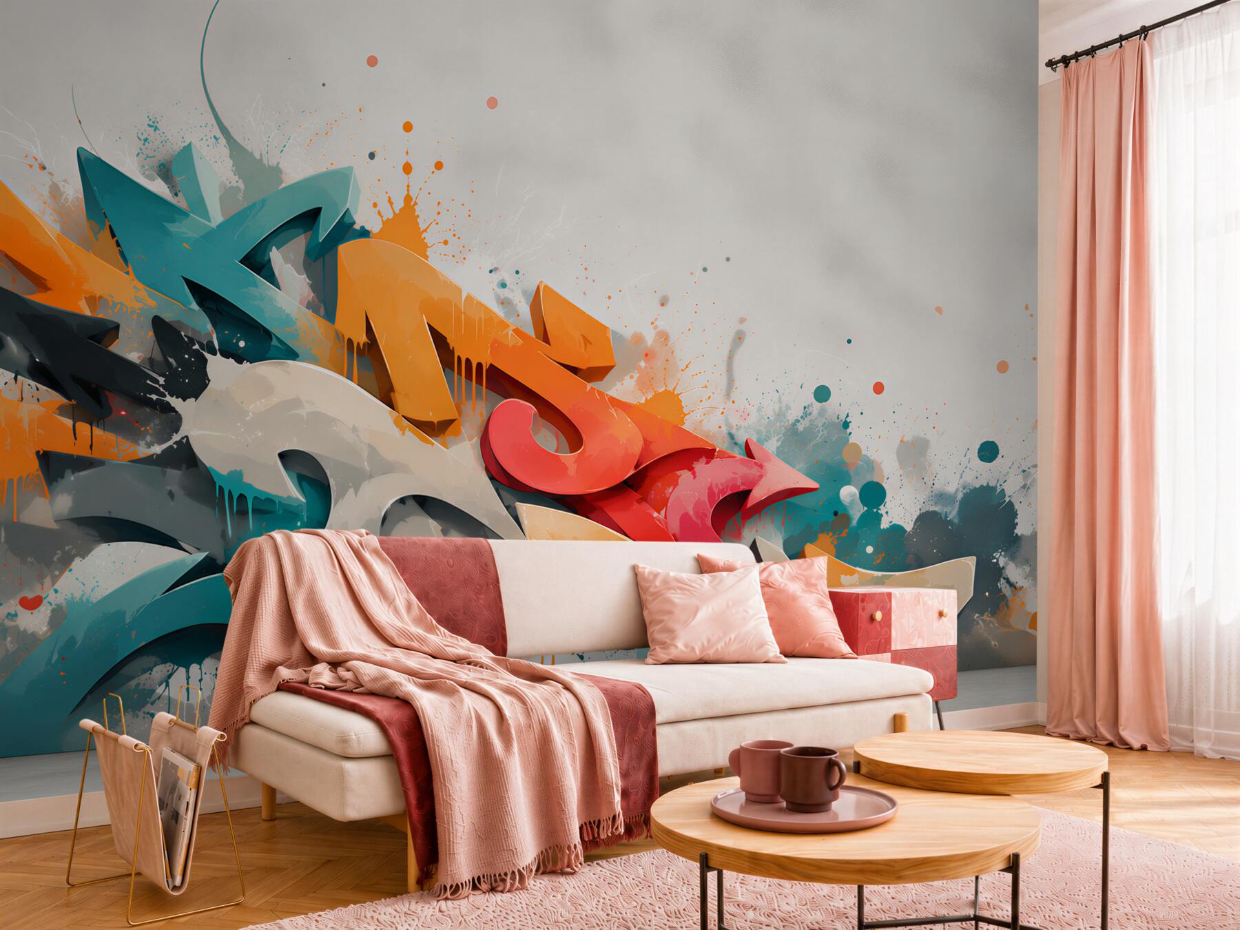Fototapeta ściana pomalowana graffiti?v23