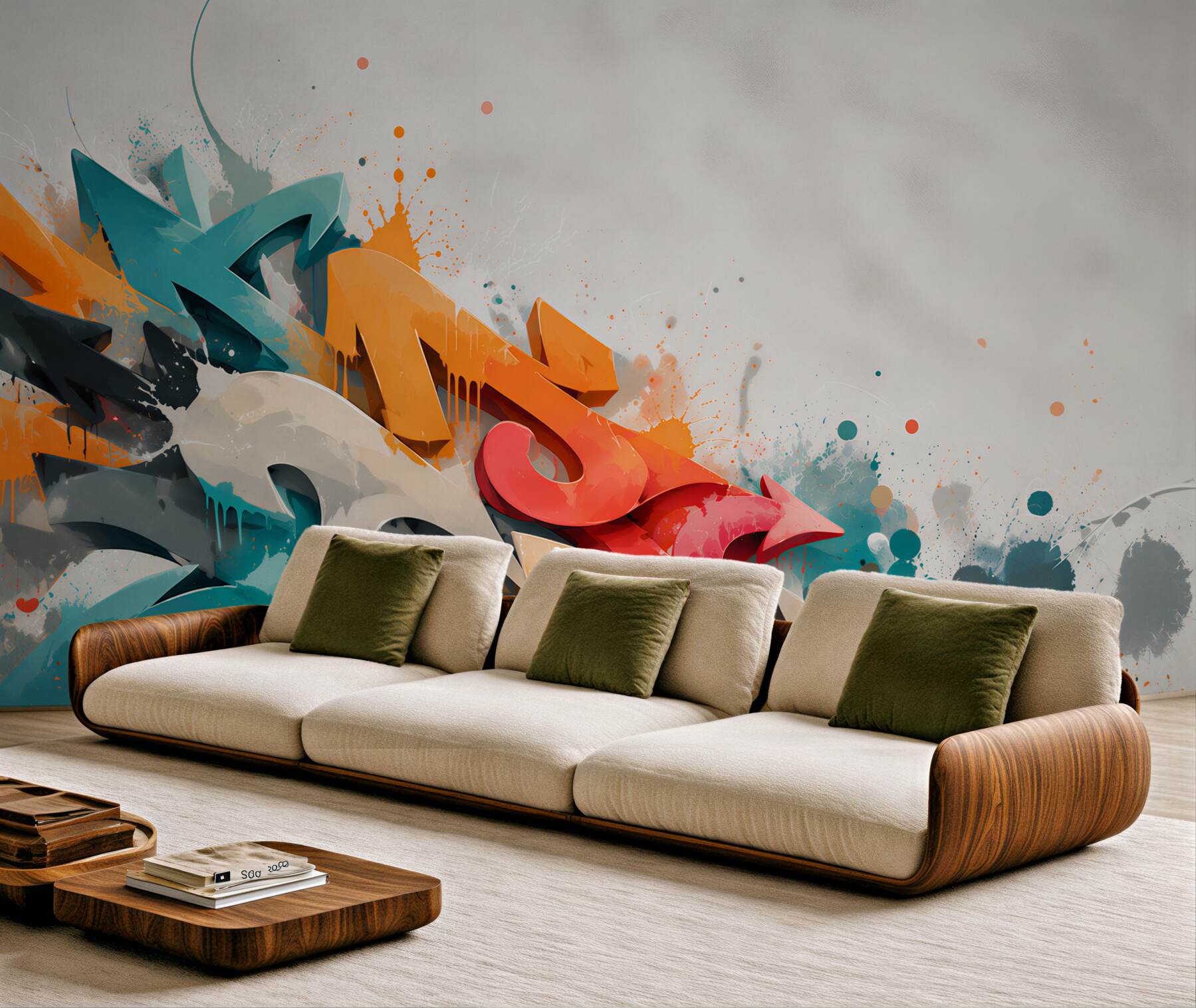Fototapeta ściana pomalowana graffiti?v23