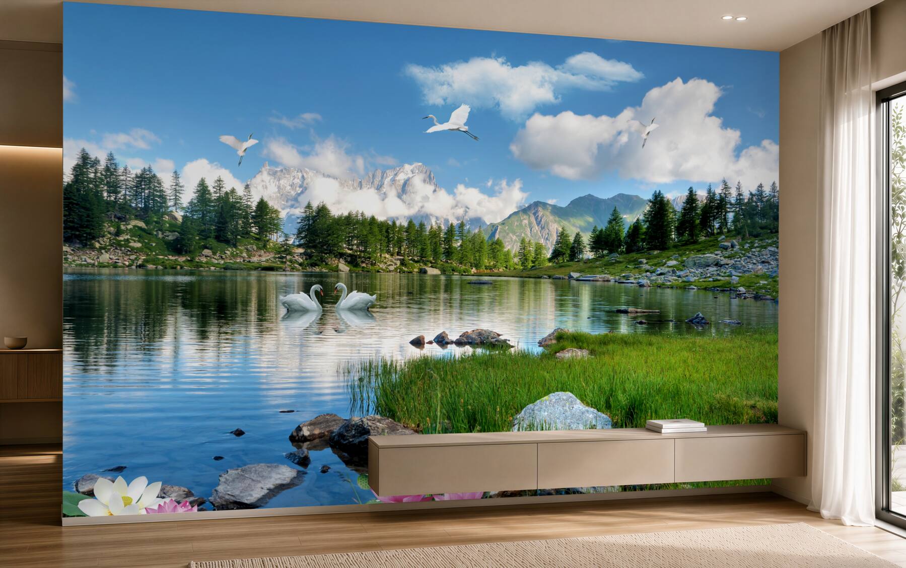 Fototapeta ciche górskie jeziora w letni dzień?v23