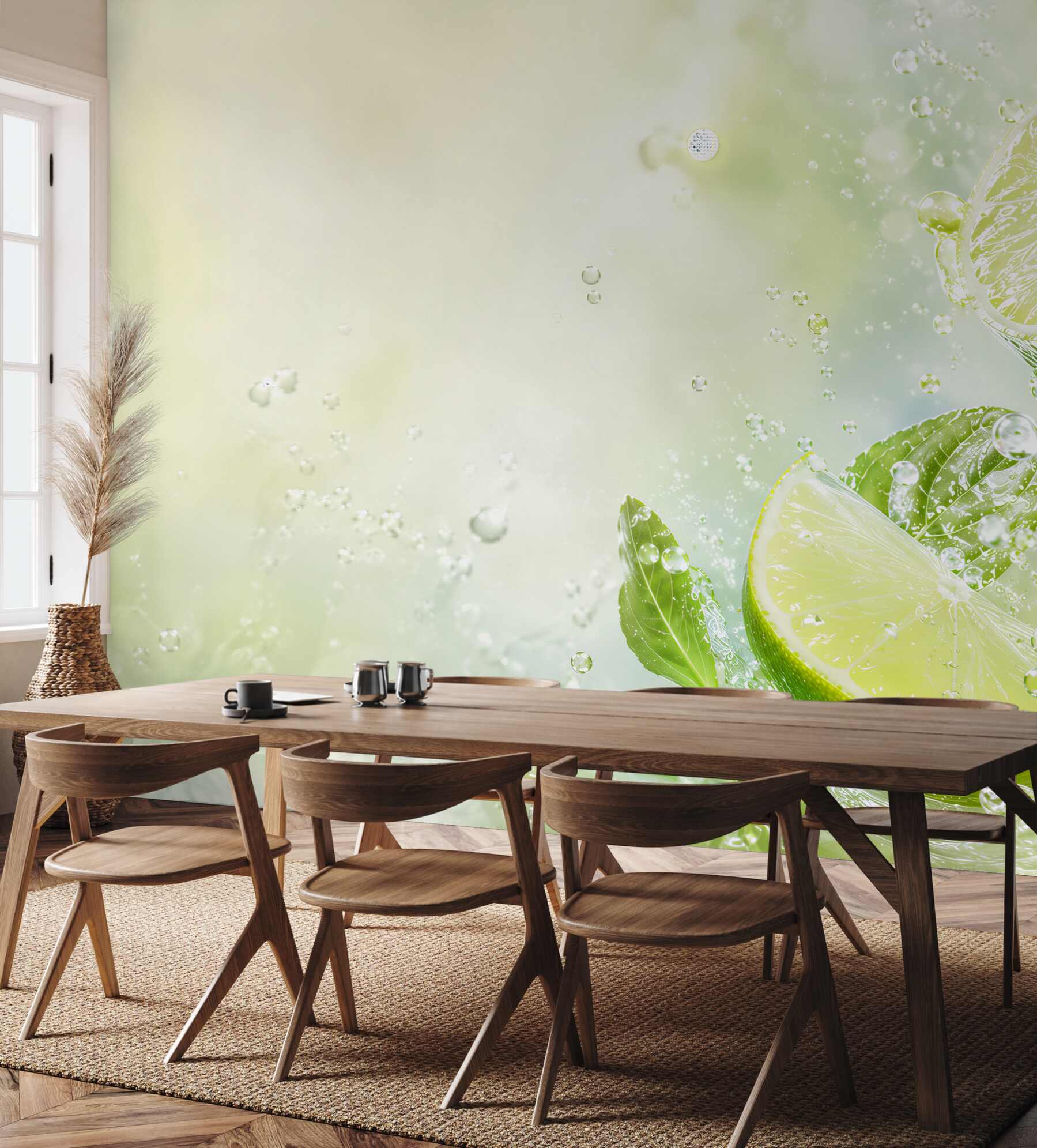 Fototapeta plasterki cytryny i limonki w wodzie?v23