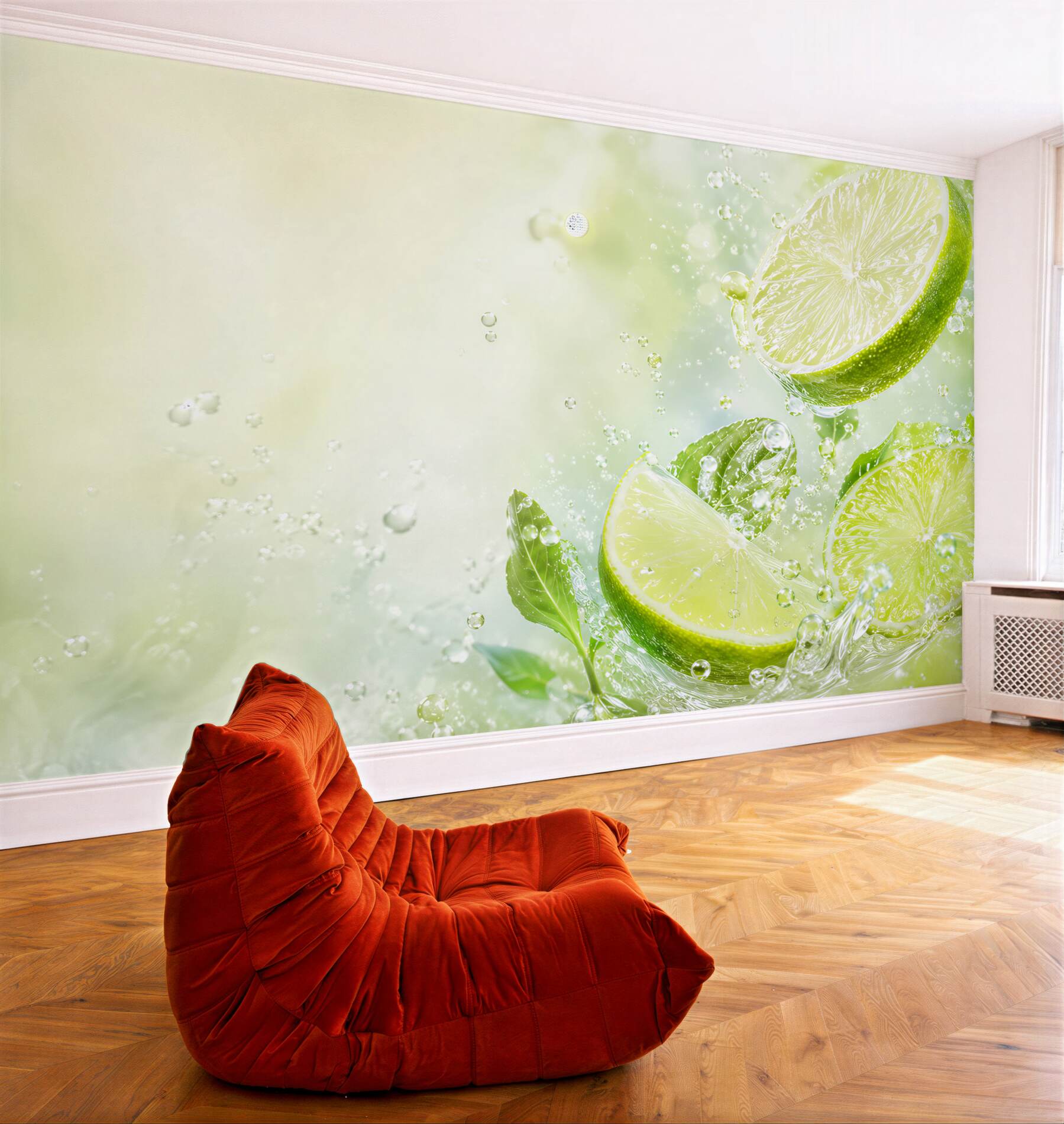 Fototapeta plasterki cytryny i limonki w wodzie?v23