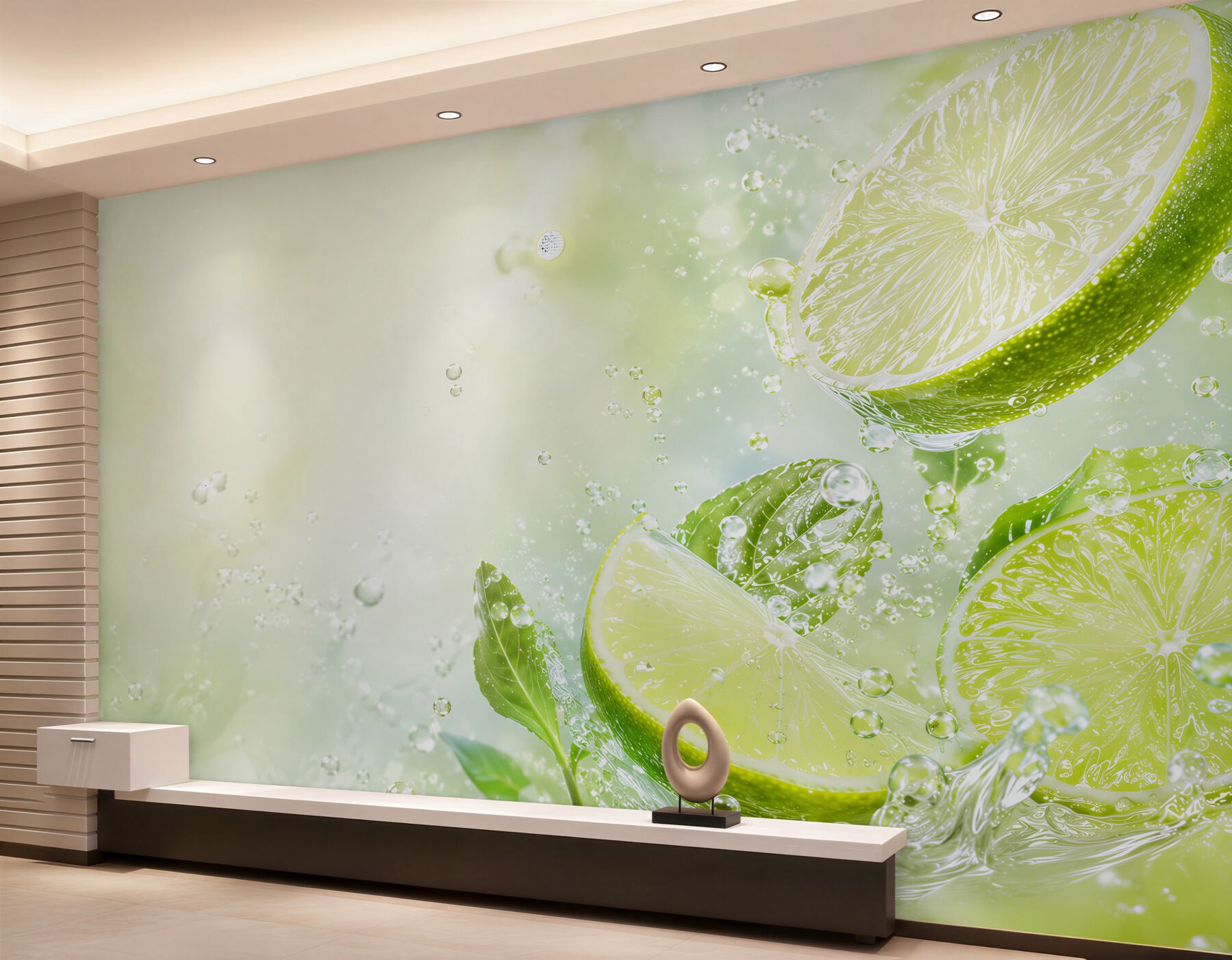 Fototapeta plasterki cytryny i limonki w wodzie?v23