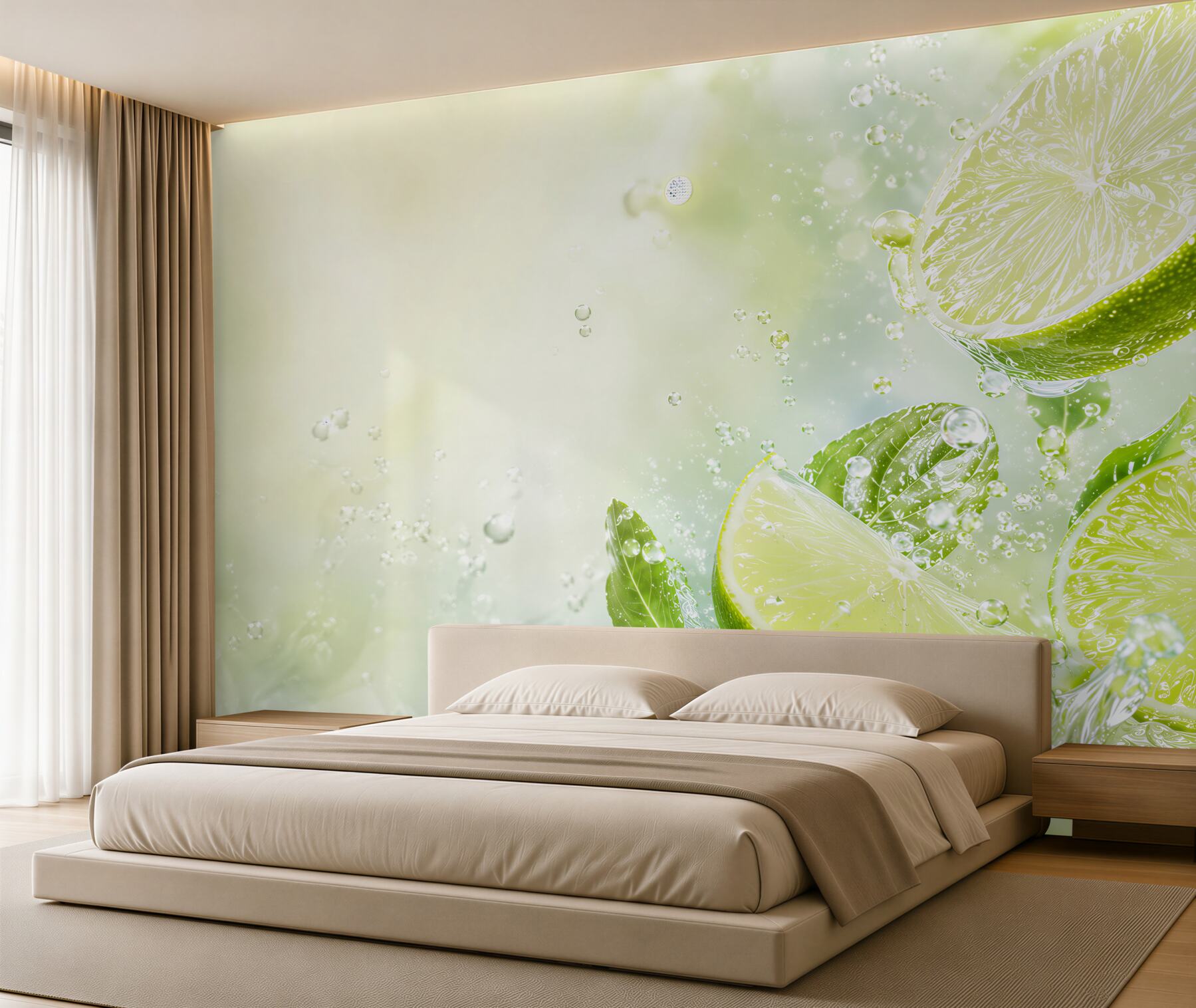 Fototapeta plasterki cytryny i limonki w wodzie