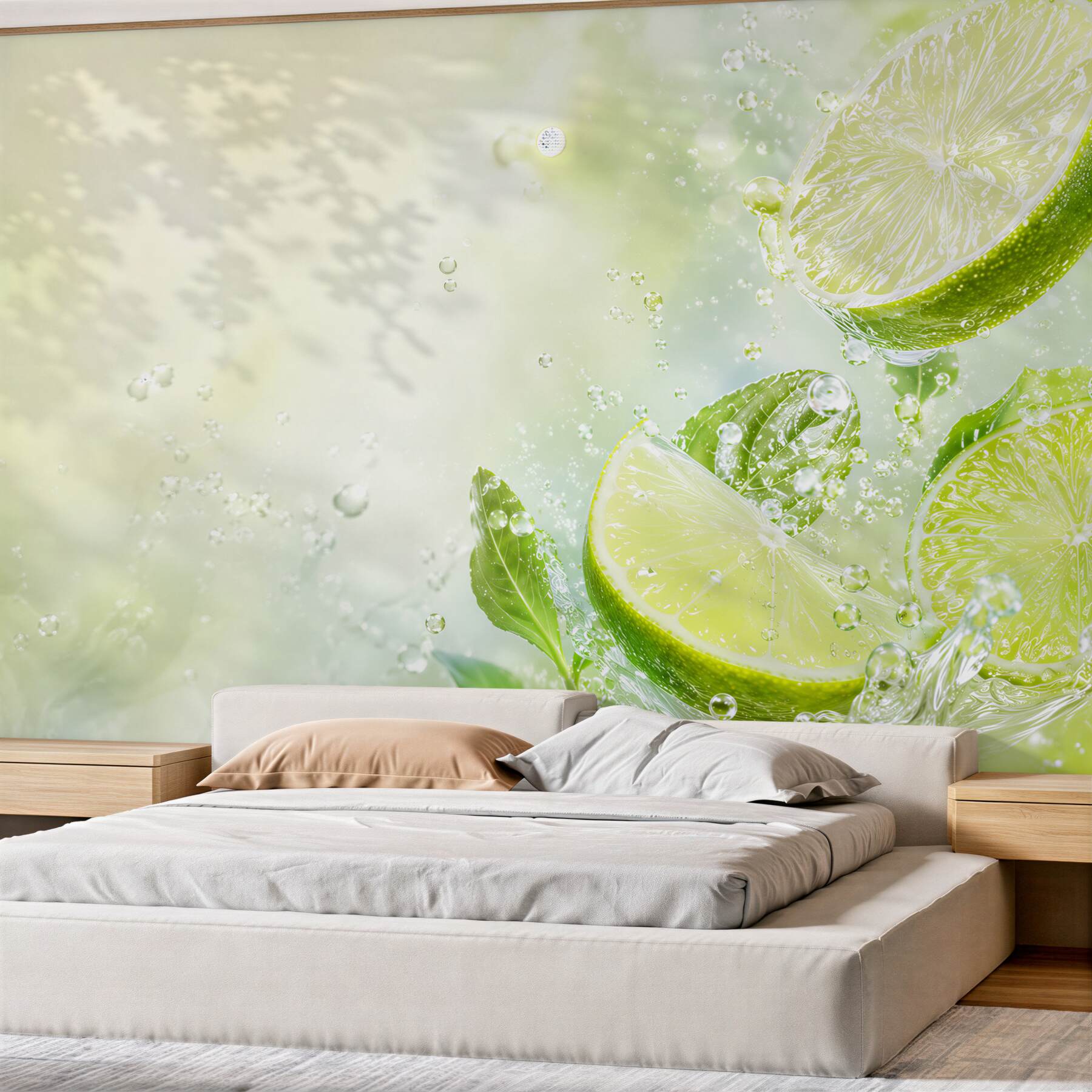 Fototapeta plasterki cytryny i limonki w wodzie?v23