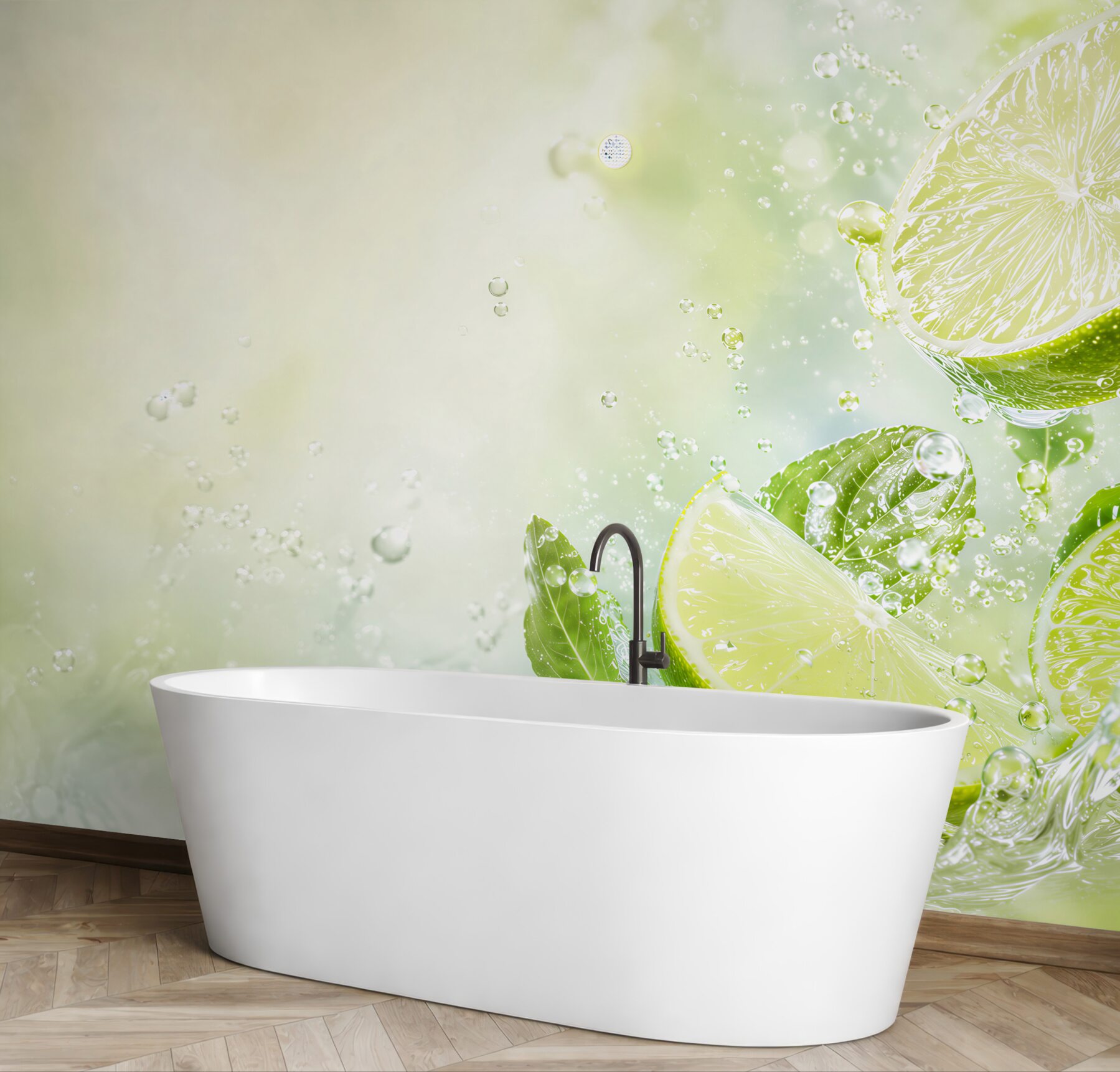 Fototapeta plasterki cytryny i limonki w wodzie?v23