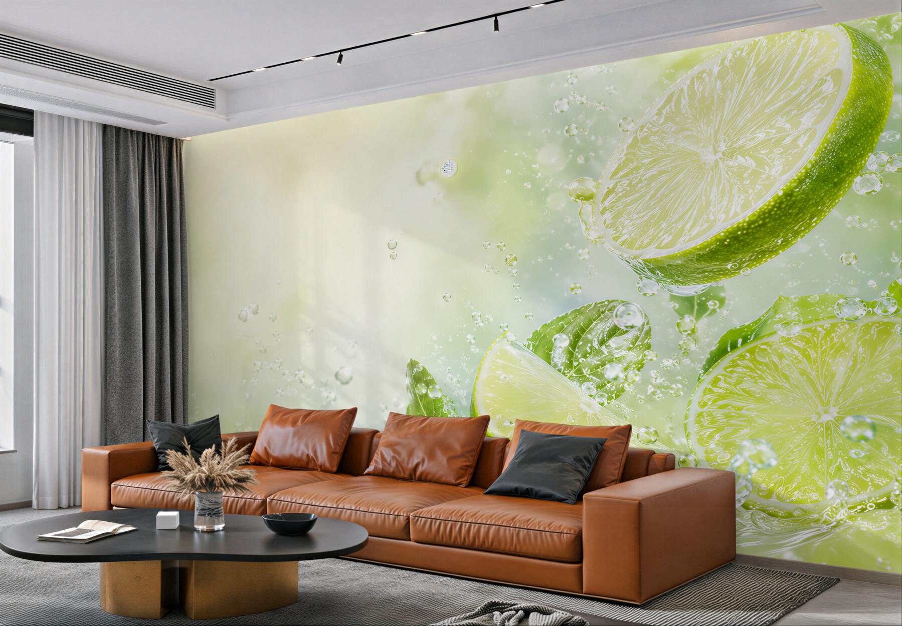 Fototapeta plasterki cytryny i limonki w wodzie?v23