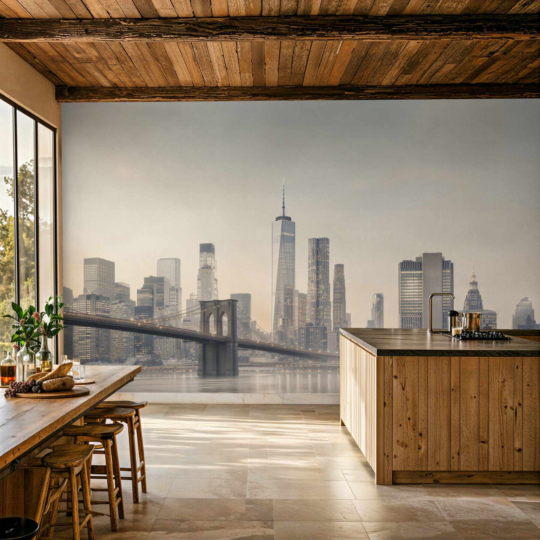 Fototapeta Most Manhattan nocą