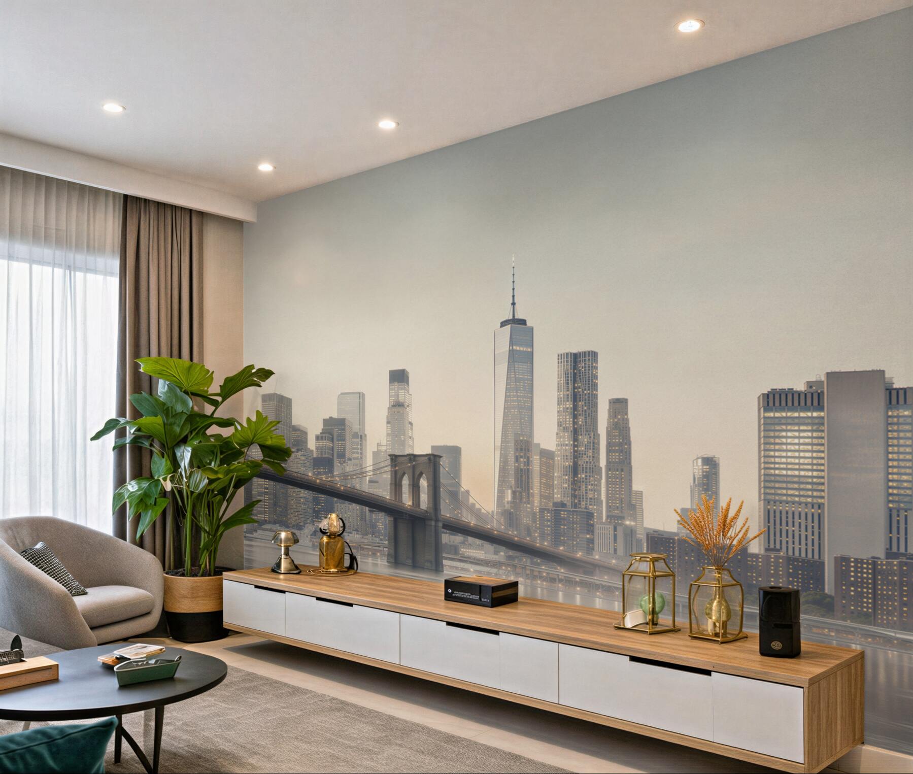 Fototapeta Most Manhattan nocą?v23