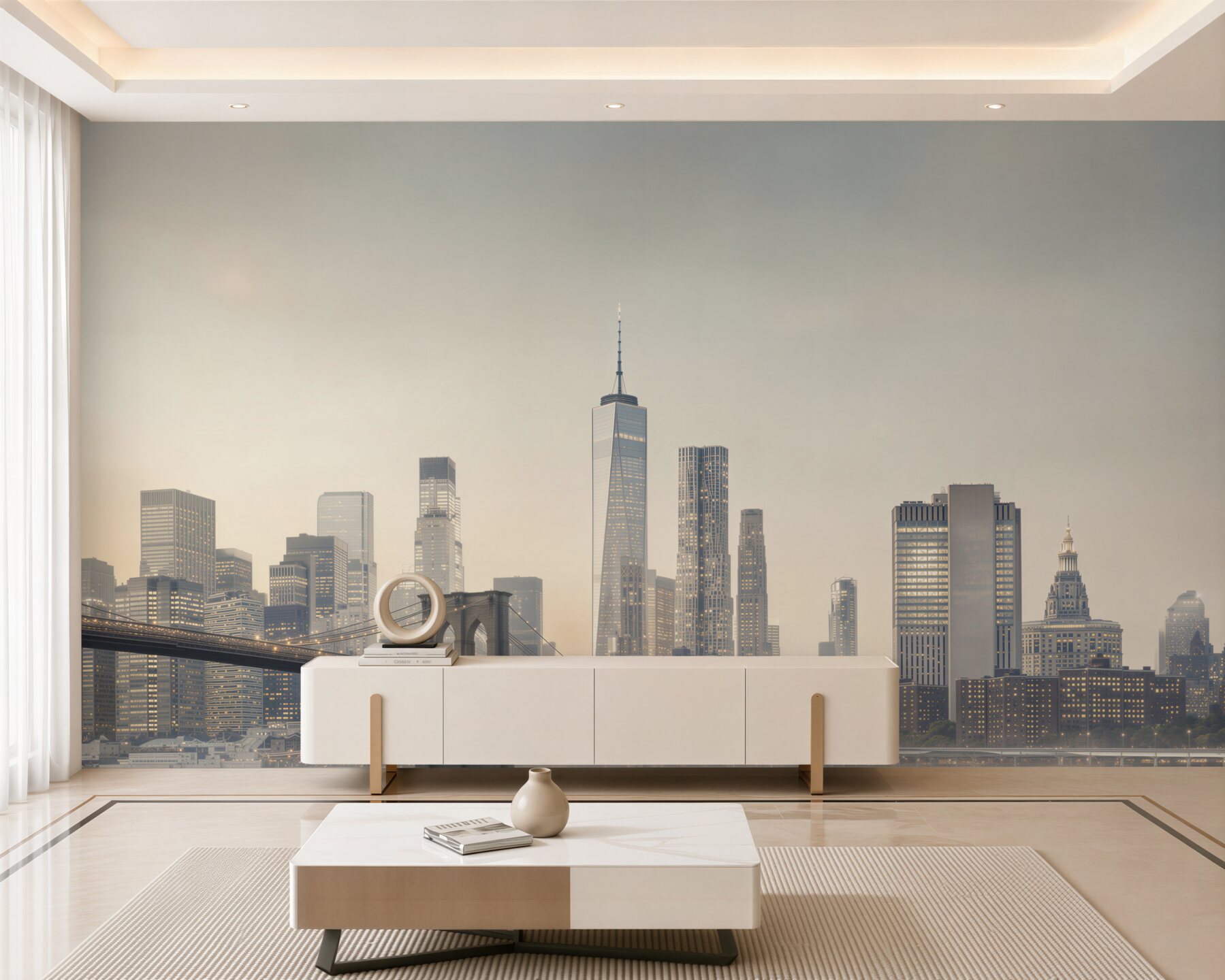 Fototapeta Most Manhattan nocą?v23