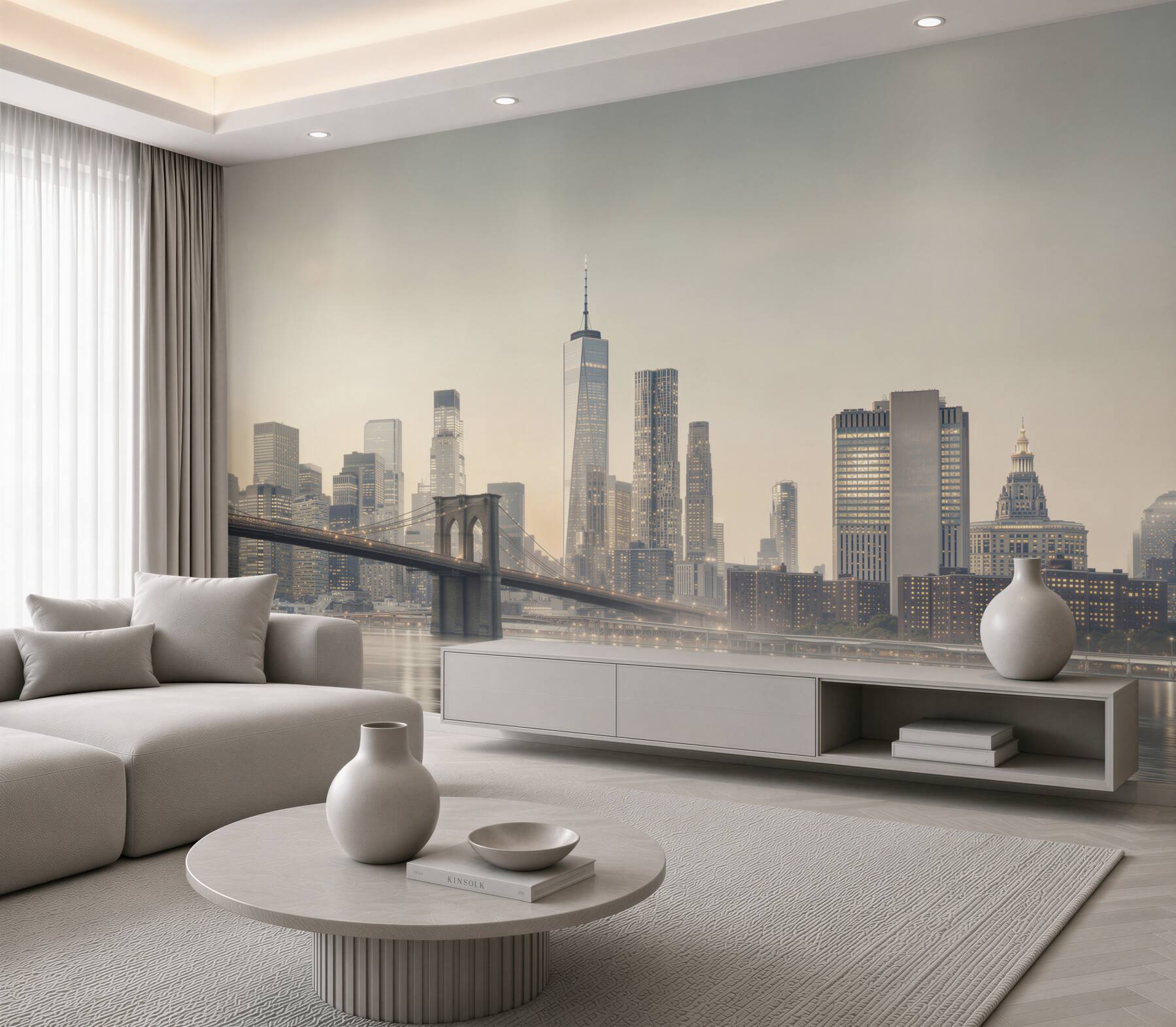 Fototapeta Most Manhattan nocą?v23