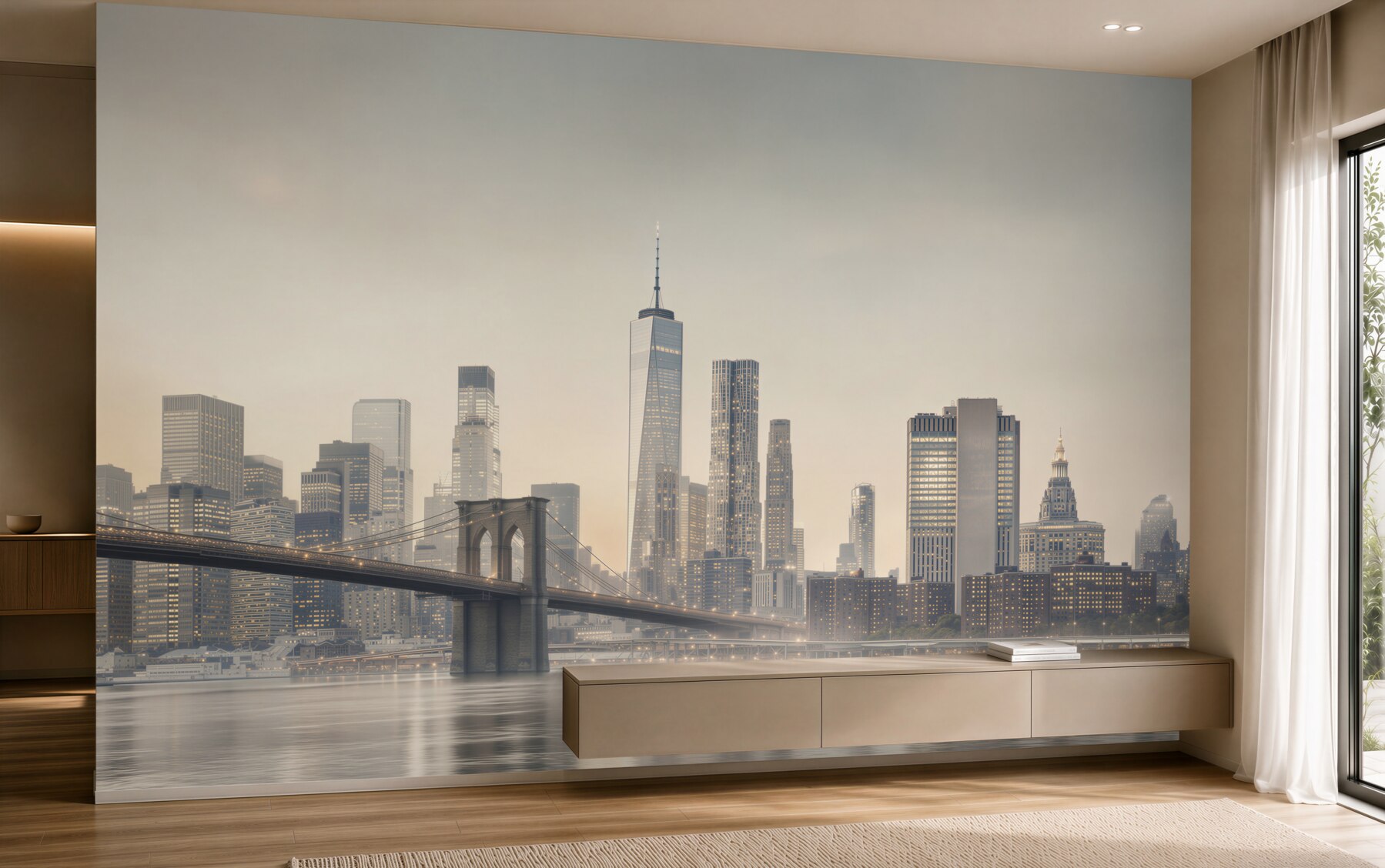 Fototapeta Most Manhattan nocą?v23