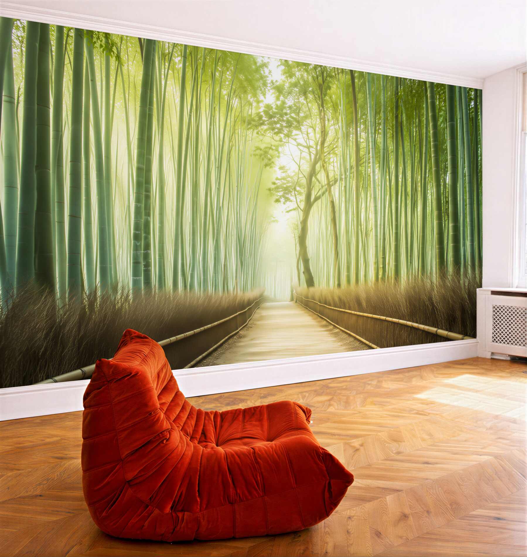 Fototapeta smukły las bambusowy ze ścieżką?v23