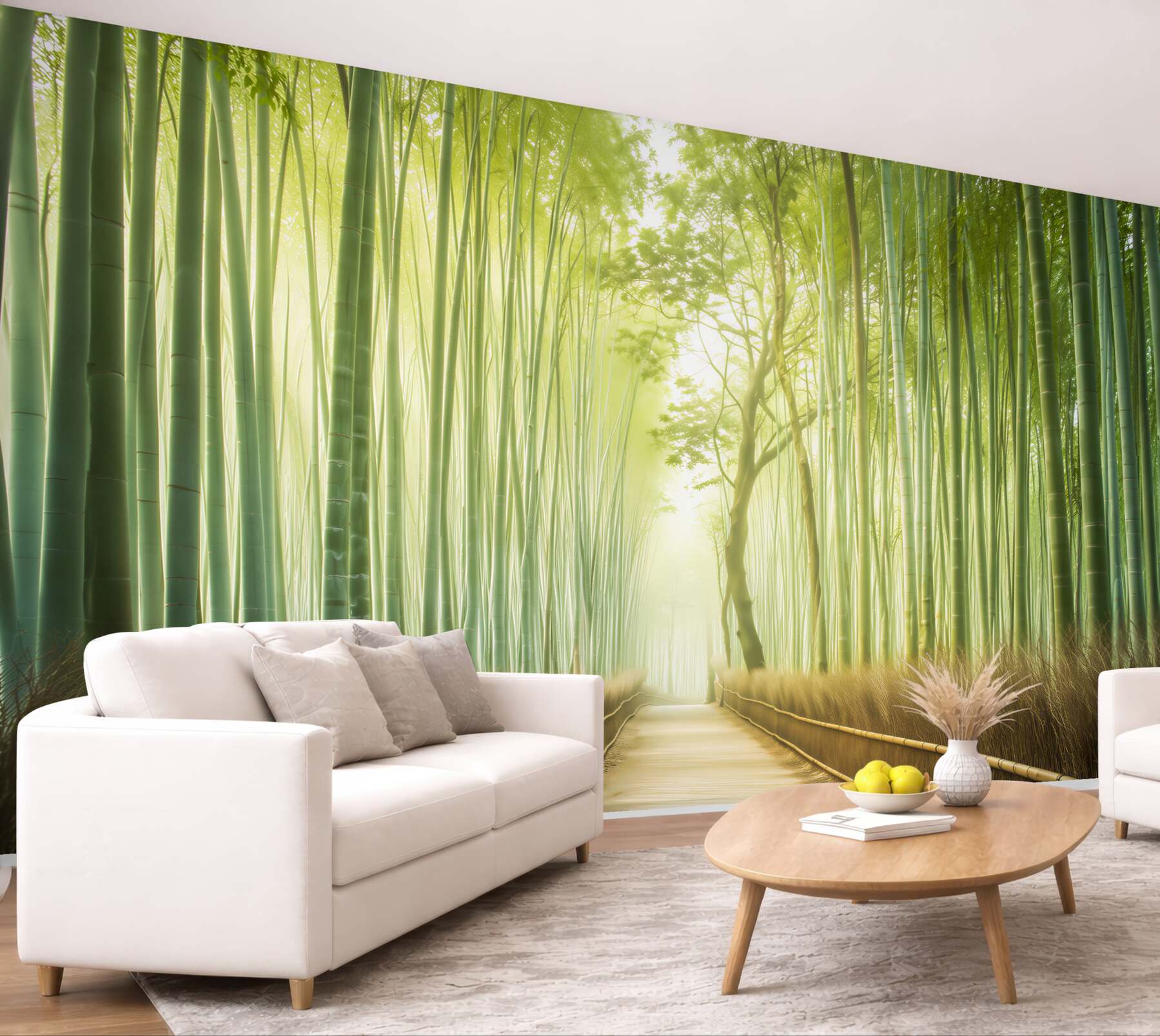 Fototapeta smukły las bambusowy ze ścieżką?v23