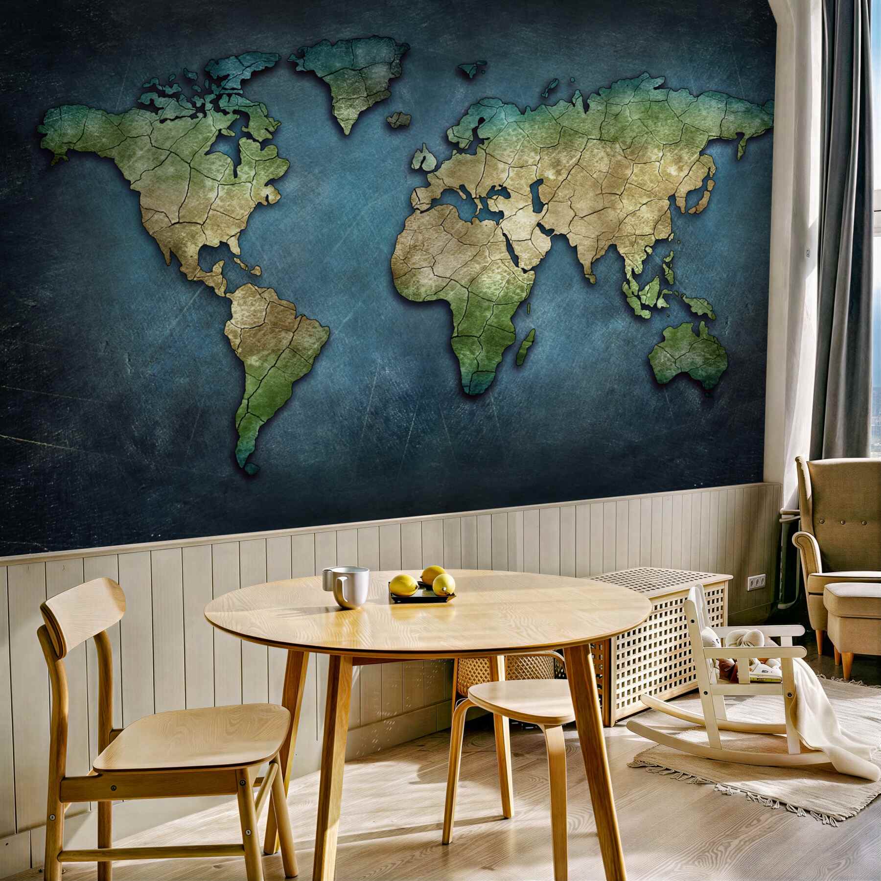 Fototapeta mapa świata z lasami?v23