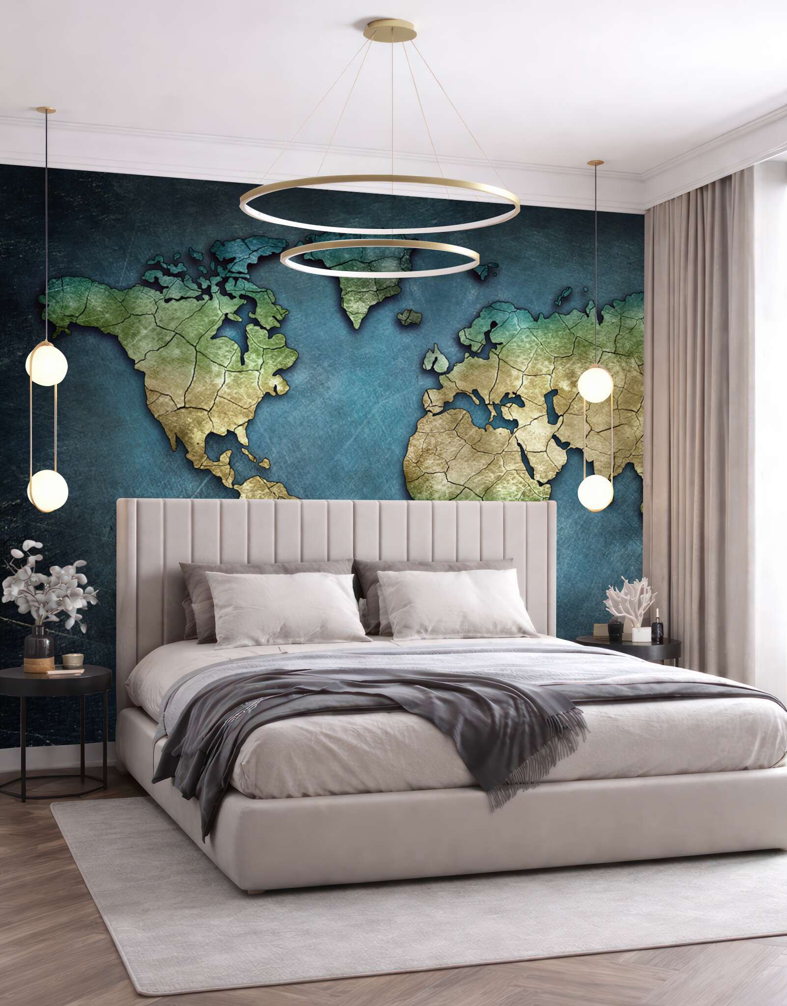 Fototapeta mapa świata z lasami?v23