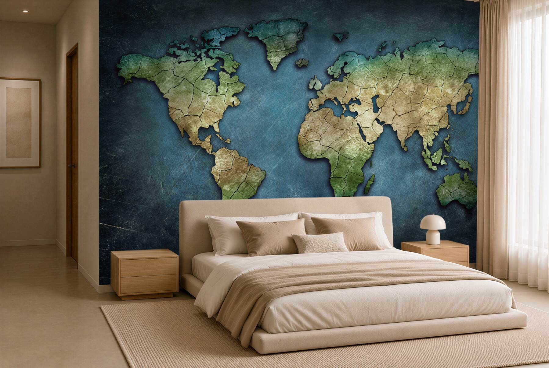 Fototapeta mapa świata z lasami?v23