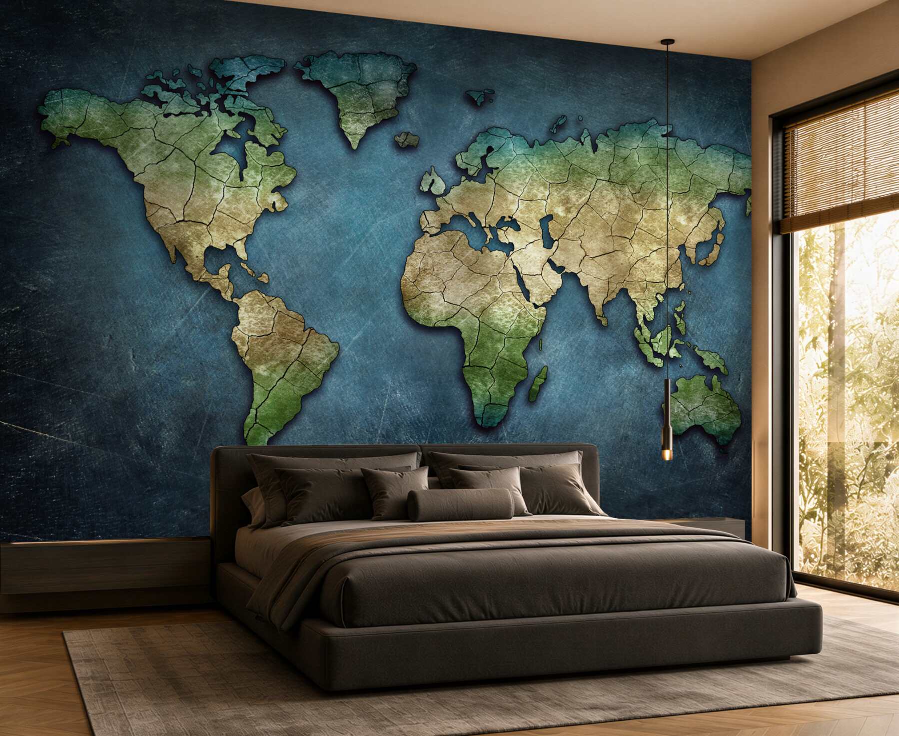 Fototapeta mapa świata z lasami?v23
