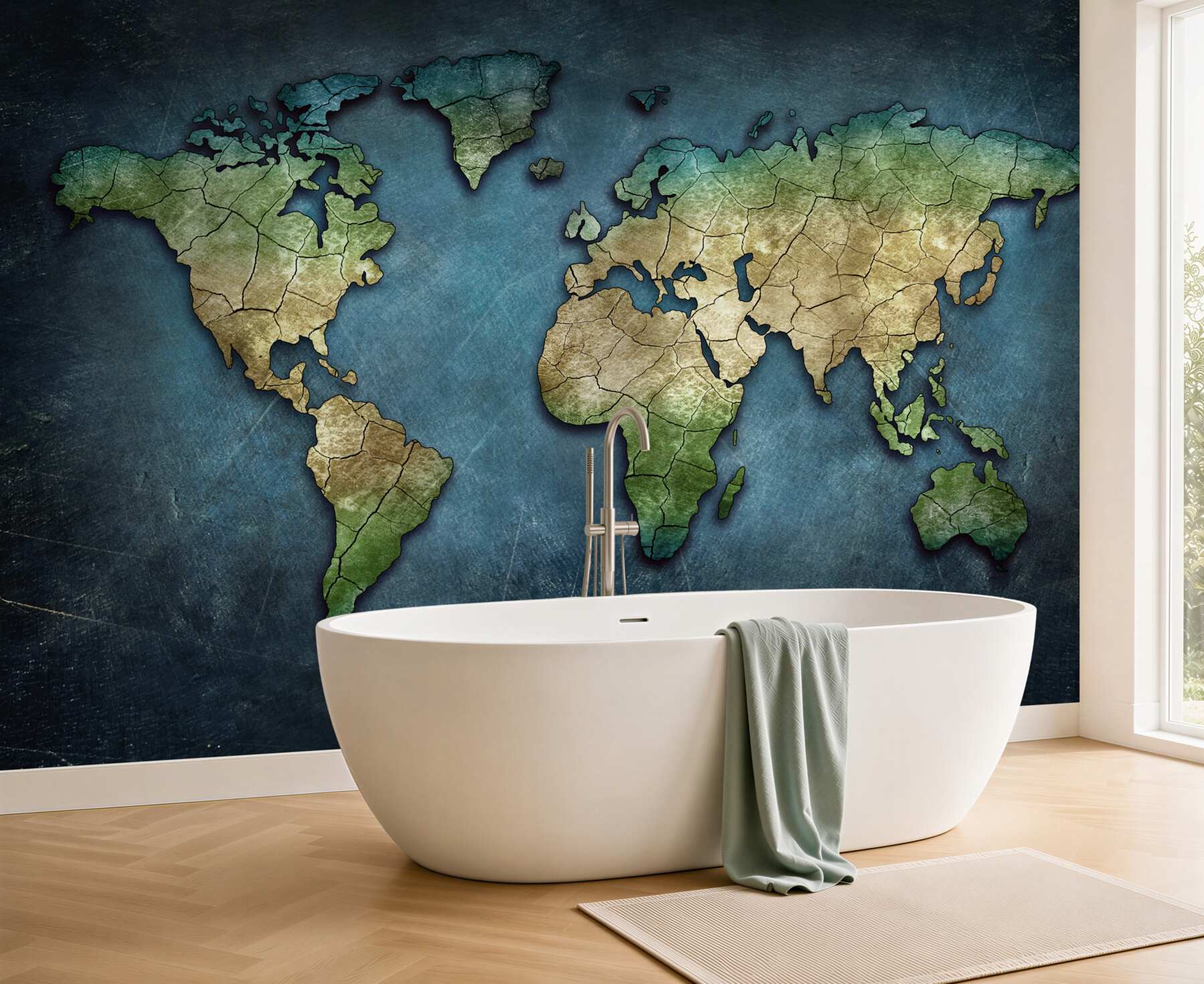Fototapeta mapa świata z lasami?v23