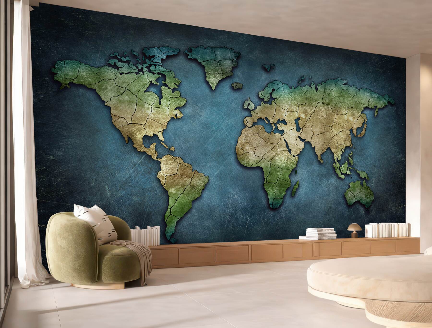 Fototapeta mapa świata z lasami?v23