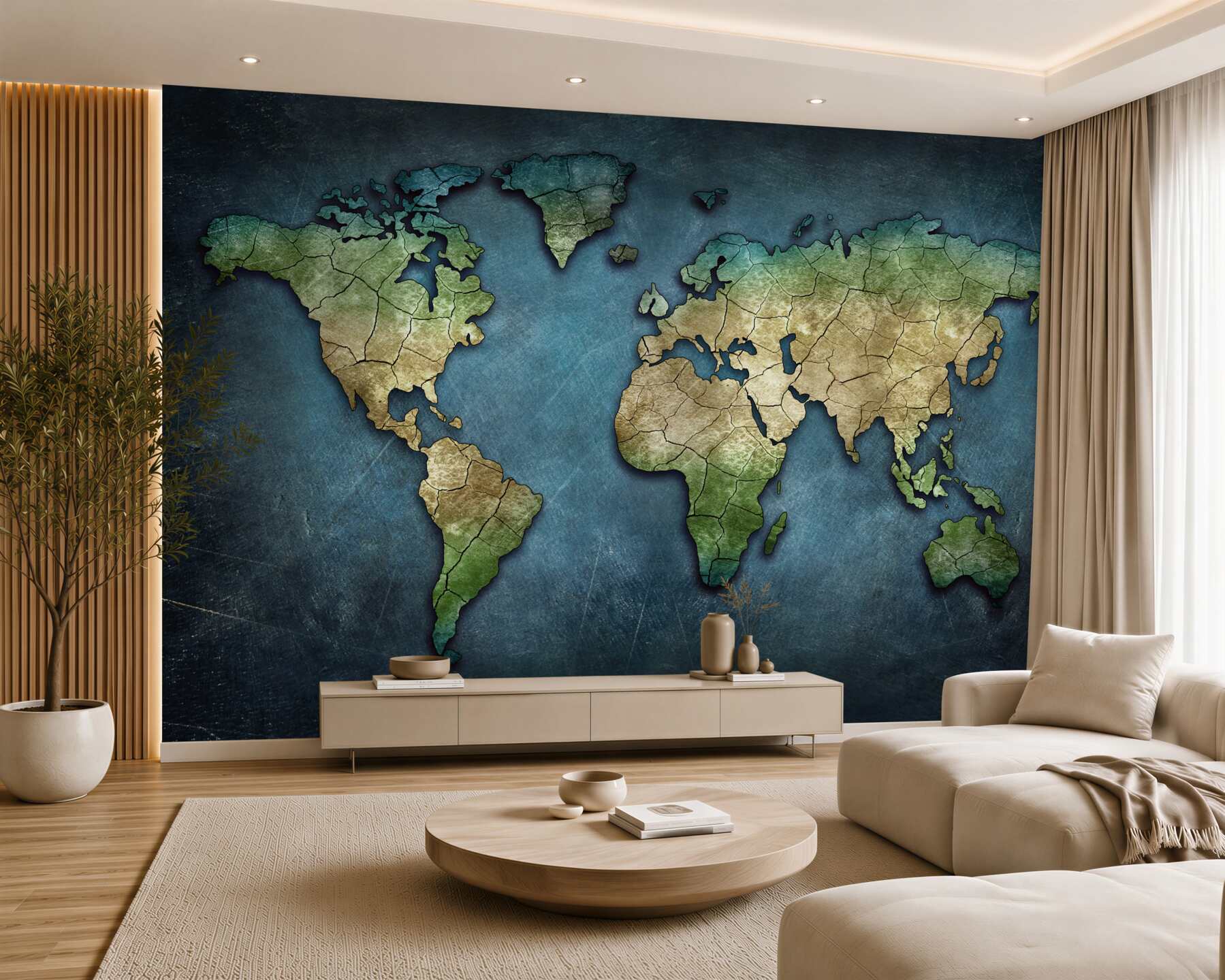 Fototapeta mapa świata z lasami?v23