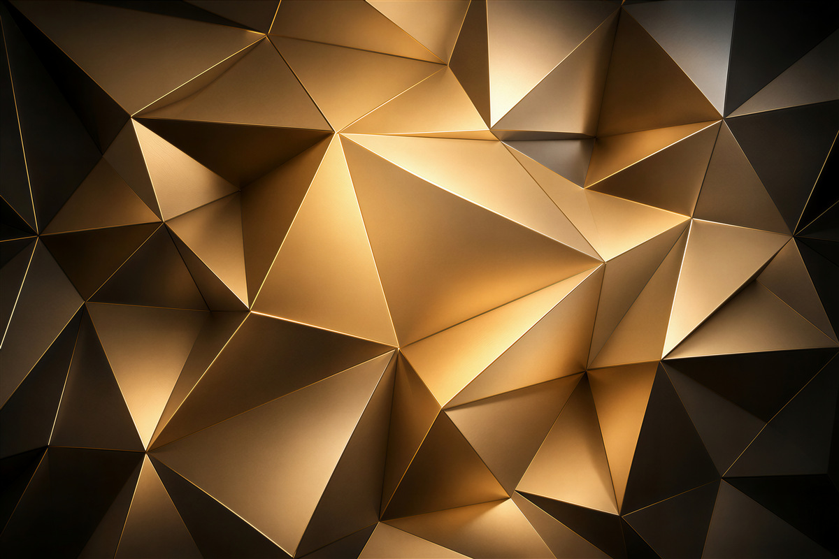 Fototapeta złote kształty geometryczne