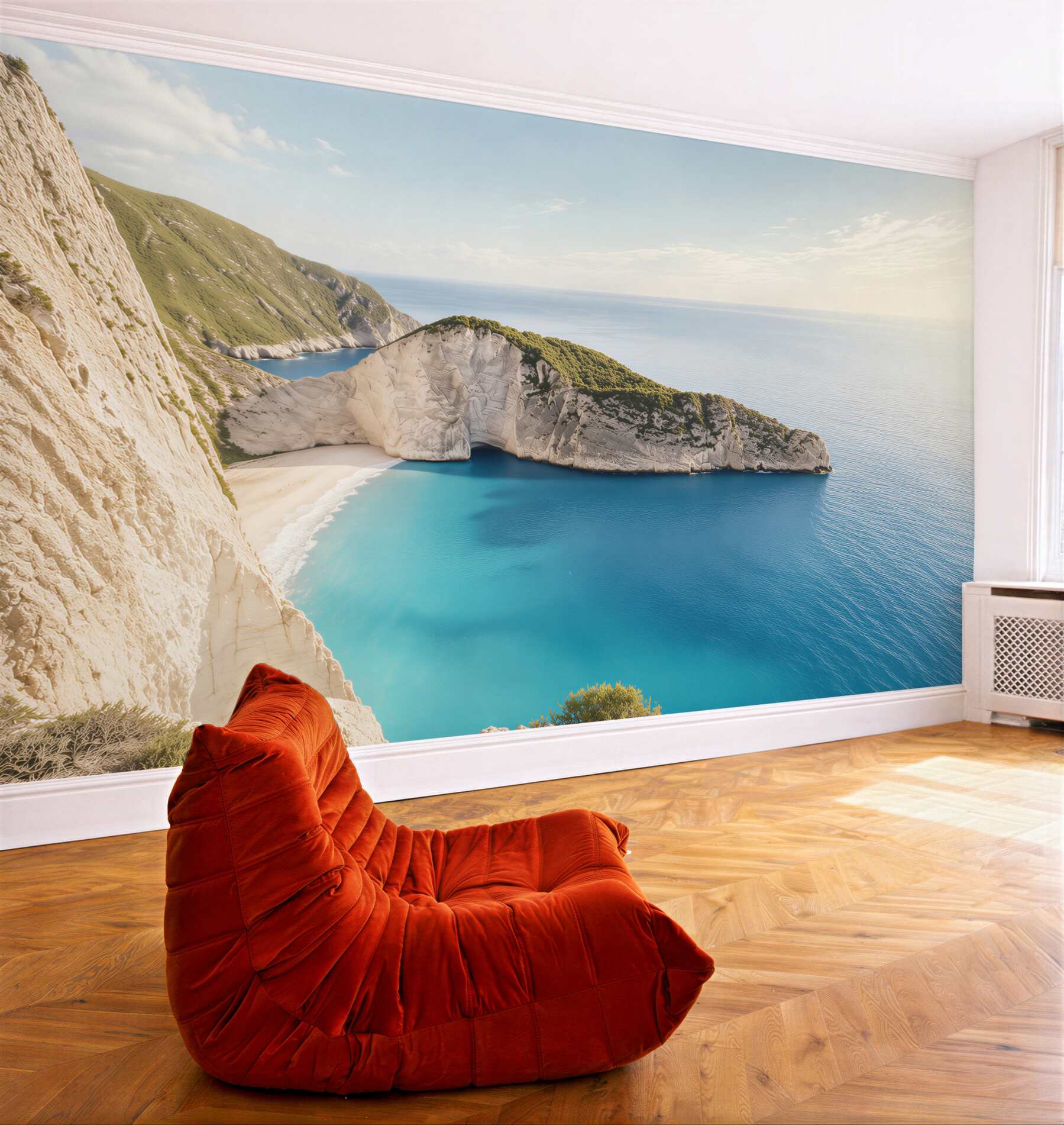 Fototapeta lazurowe wody i piaszczyste plaże u podnóża gór?v23