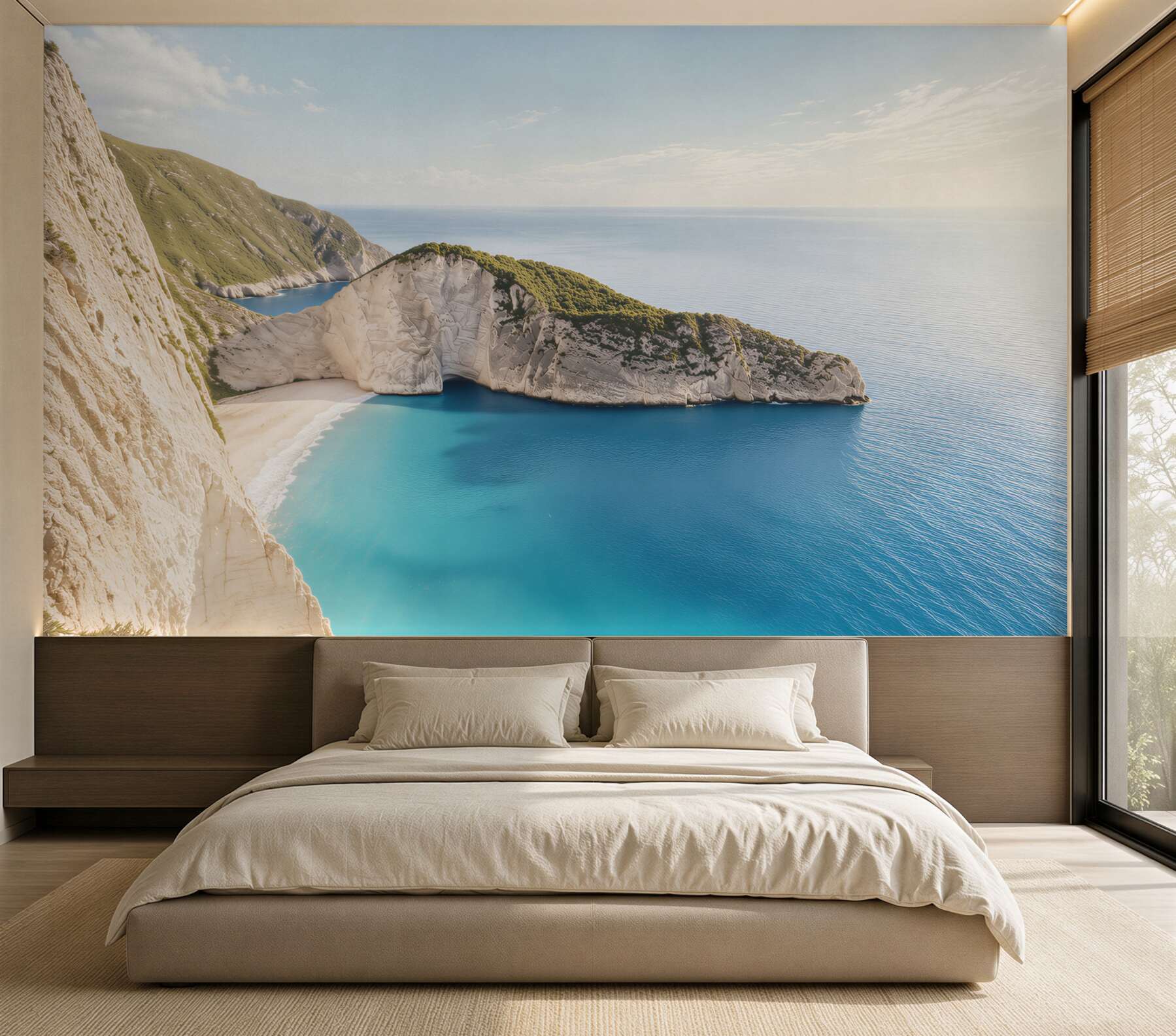 Fototapeta lazurowe wody i piaszczyste plaże u podnóża gór?v23
